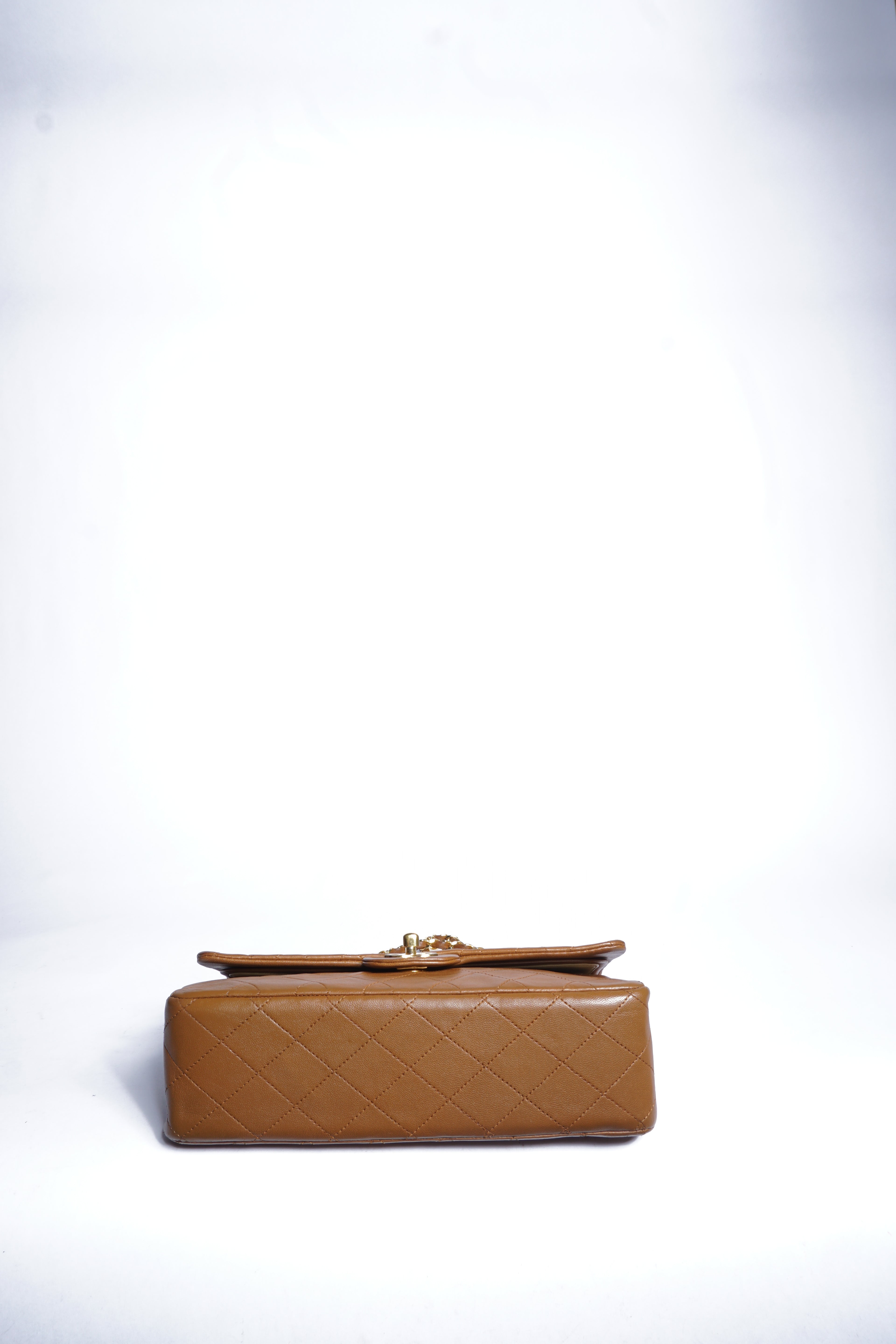 Chanel Brown Lambskin Double Flap Bag