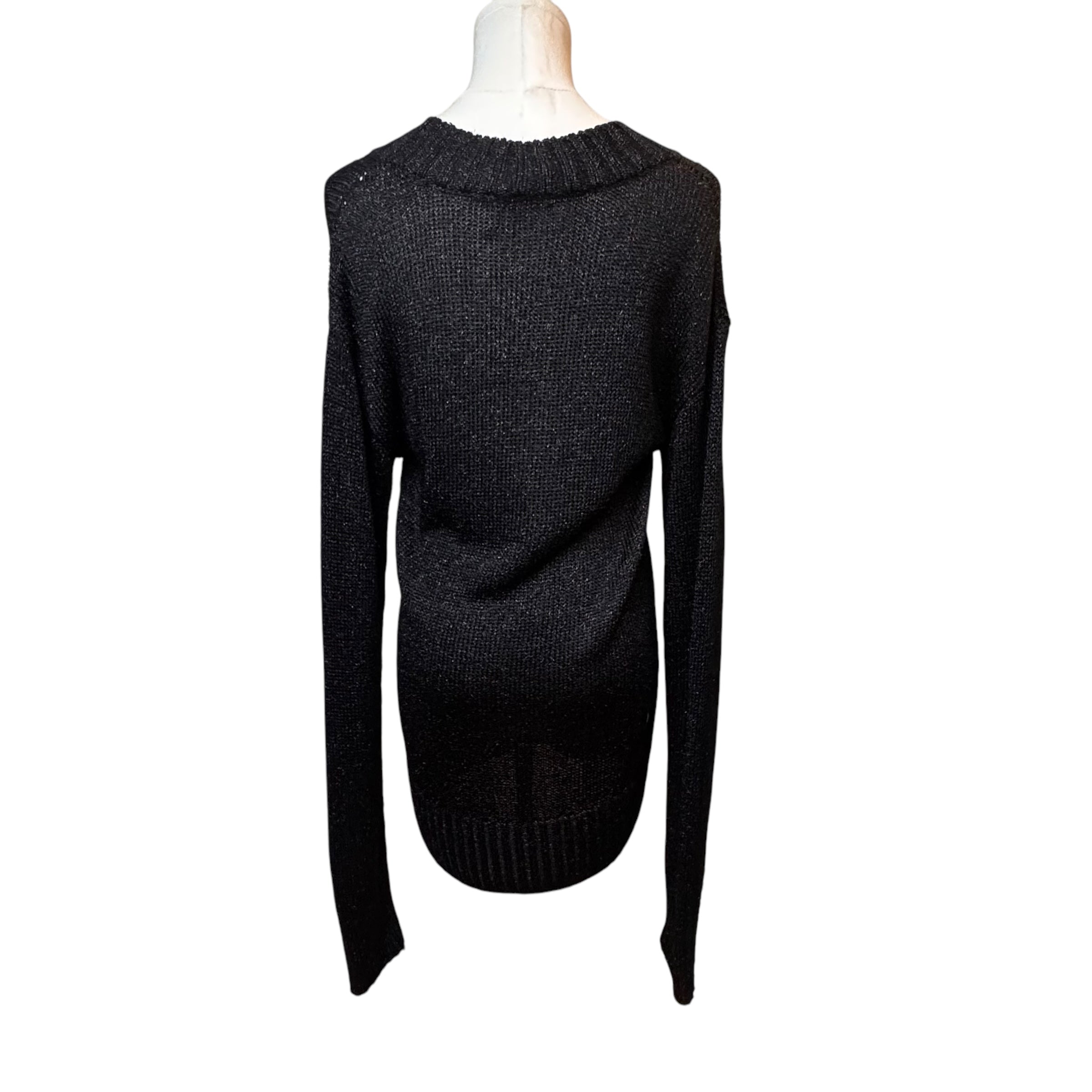 Dolce & Gabbana Black Shimmer Knit Sweater