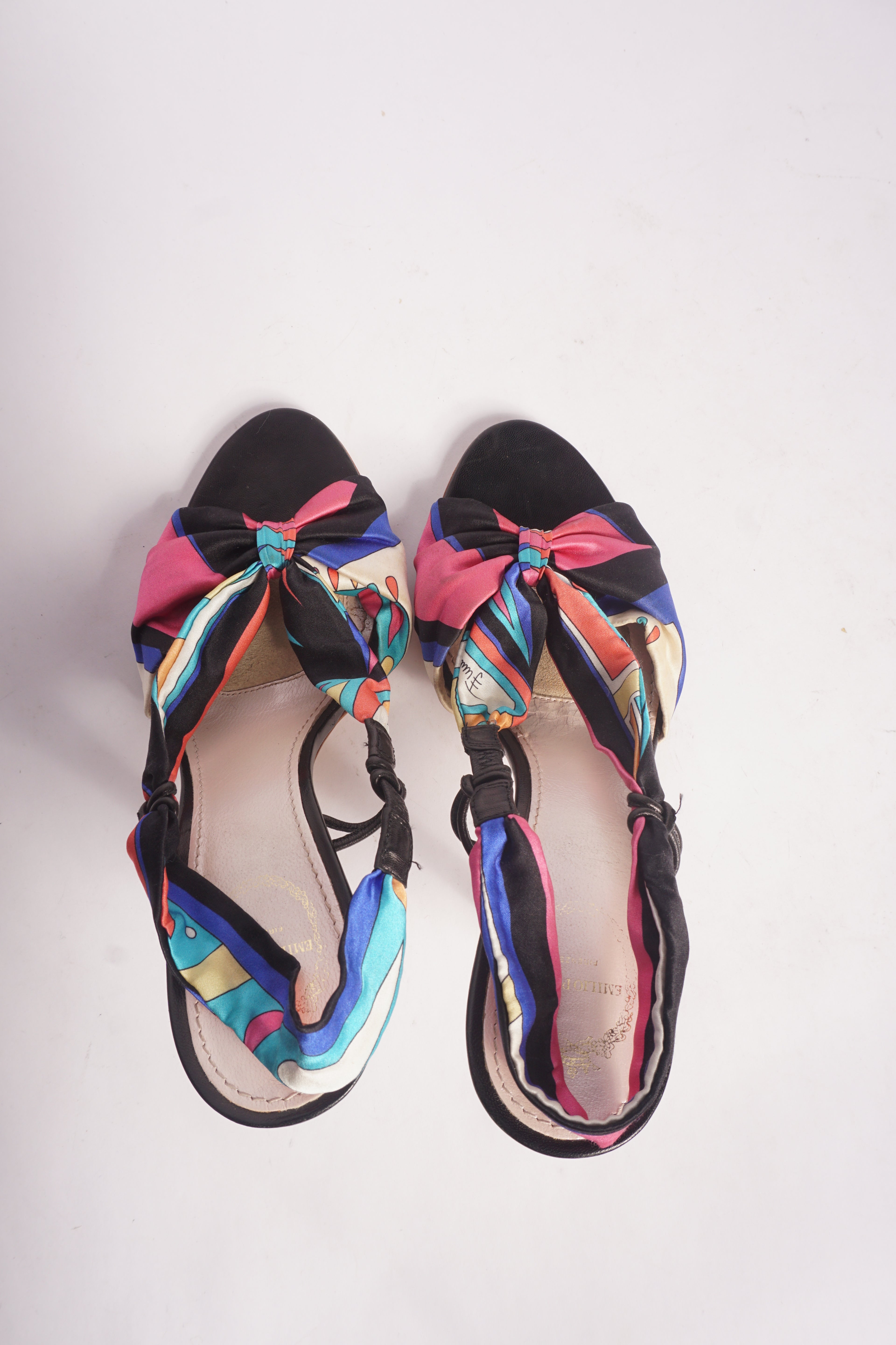 Emilio Pucci Multicolor Slingback Heels