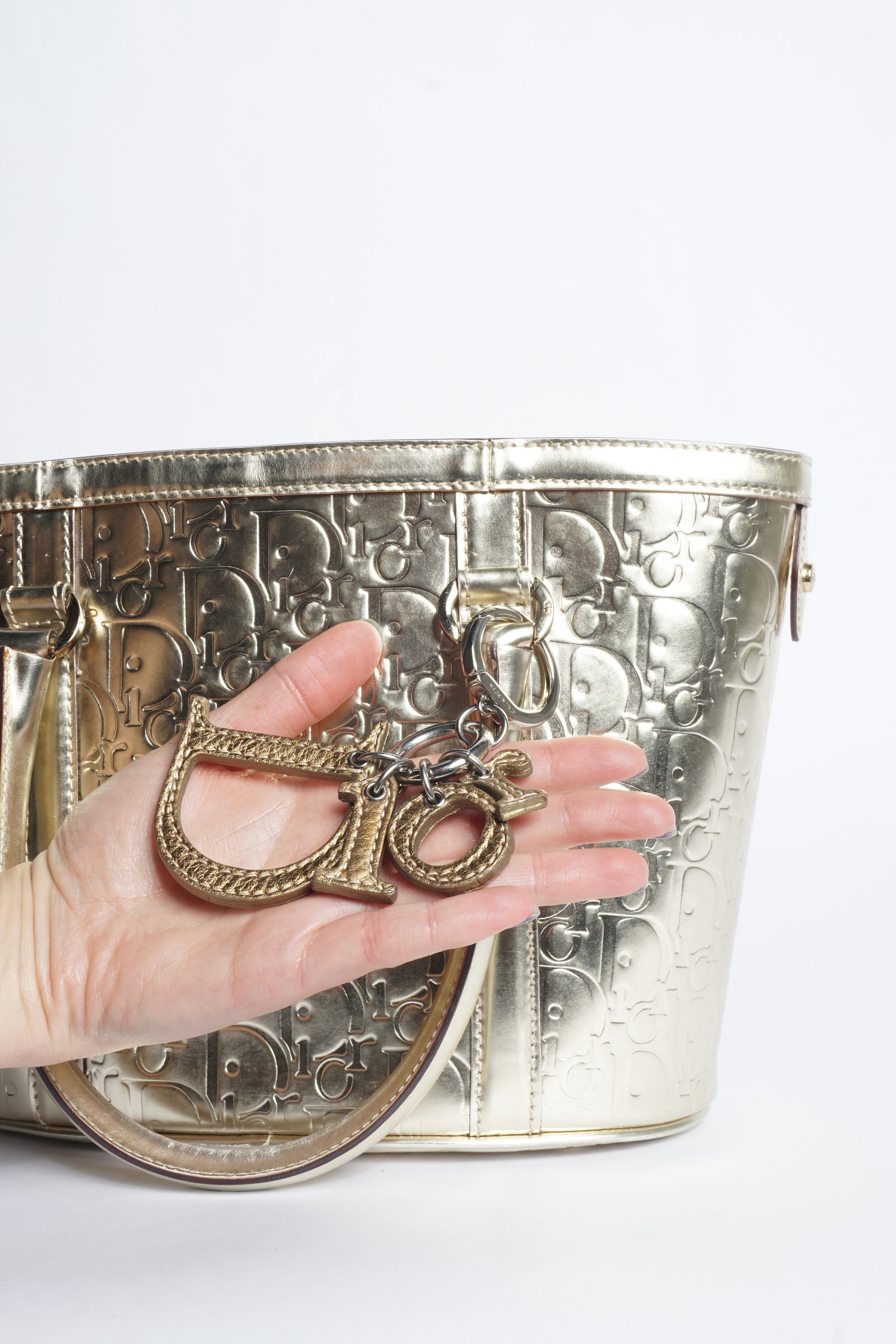 Dior Monogram Gold Metallic Bag