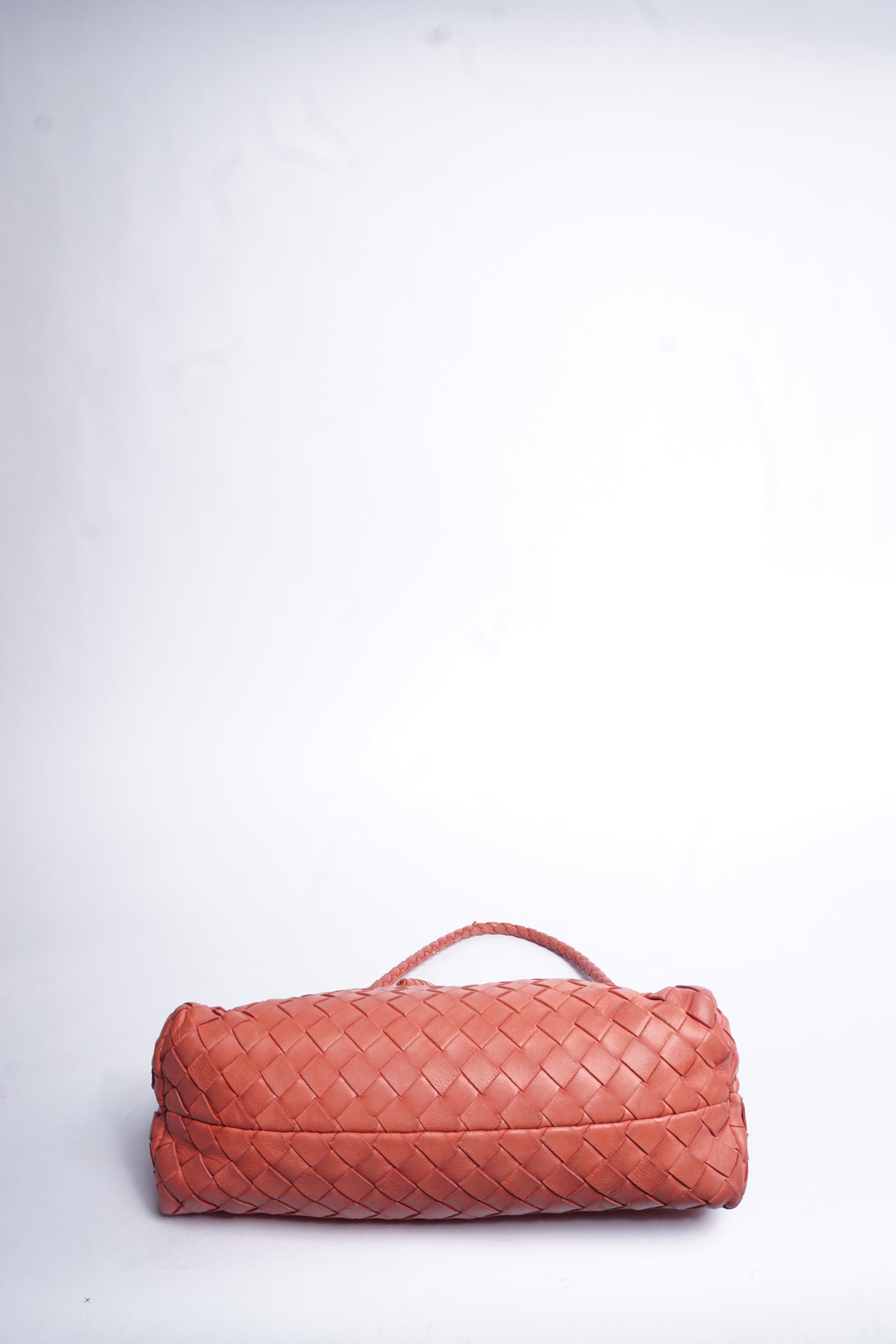 Bottega Veneta Orange Intrecciato Shoulder Bag