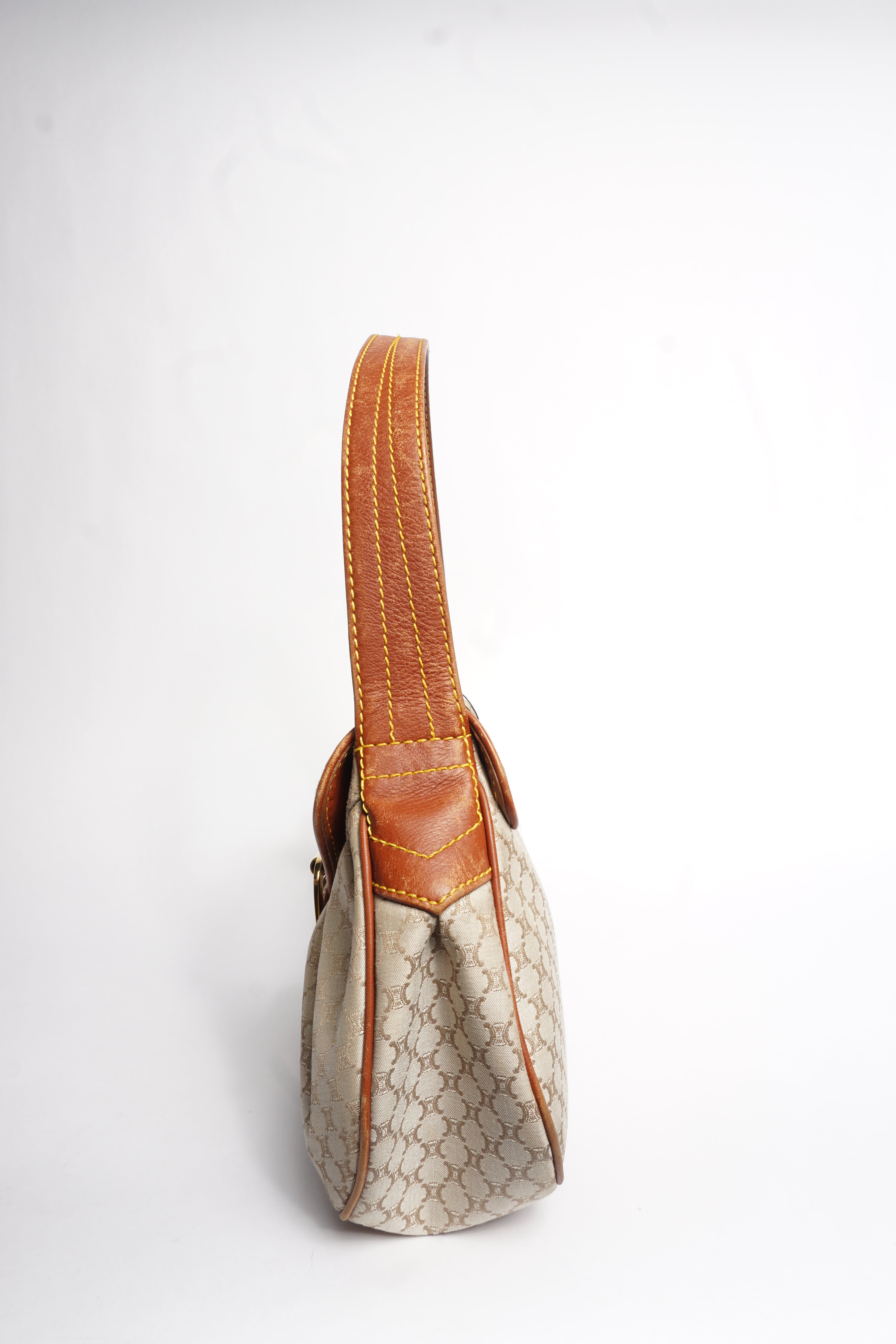 Celine Canvas Macadam Shoulder Bag