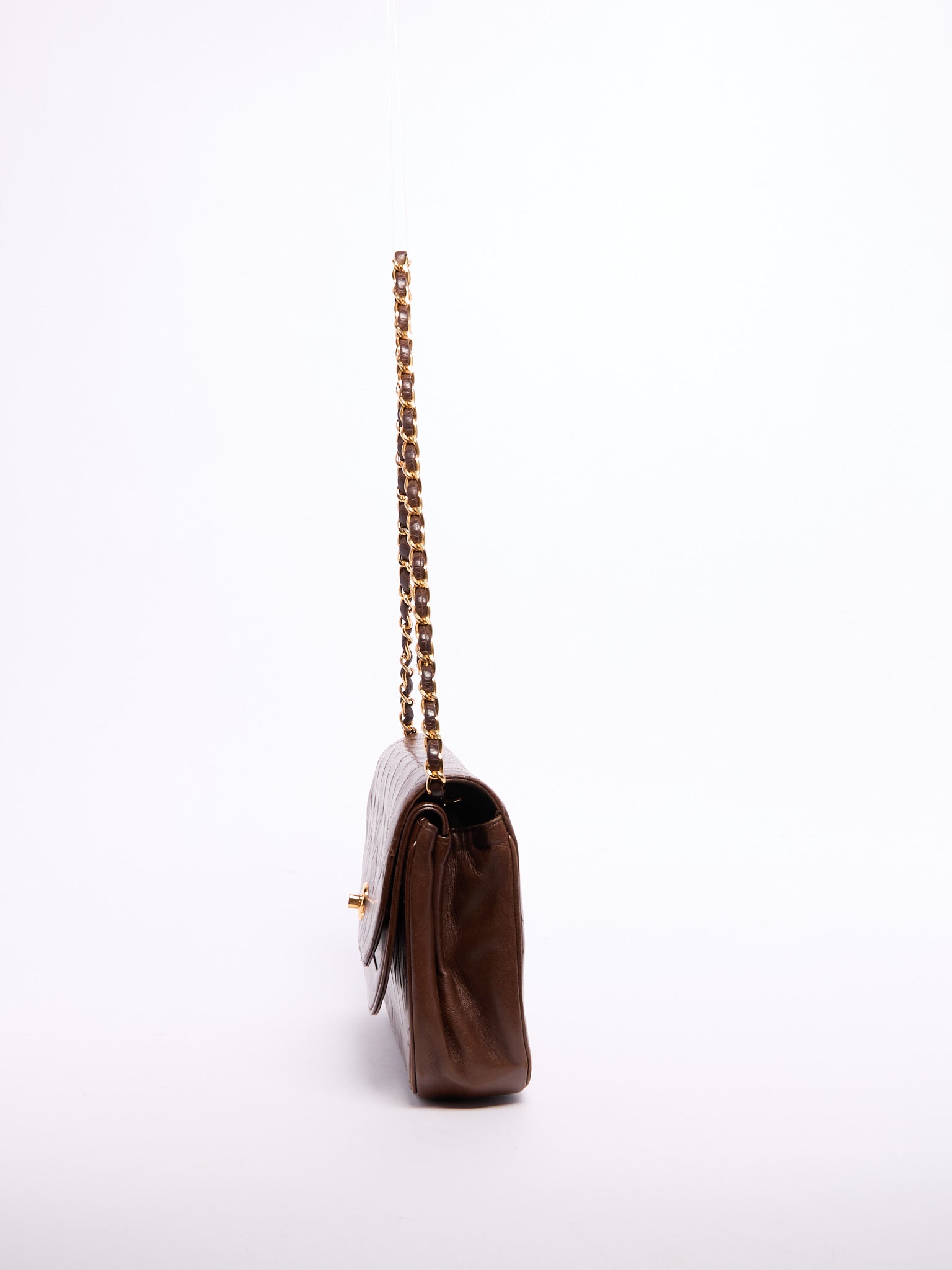 Chanel Brown Half-Moon Flap Bag