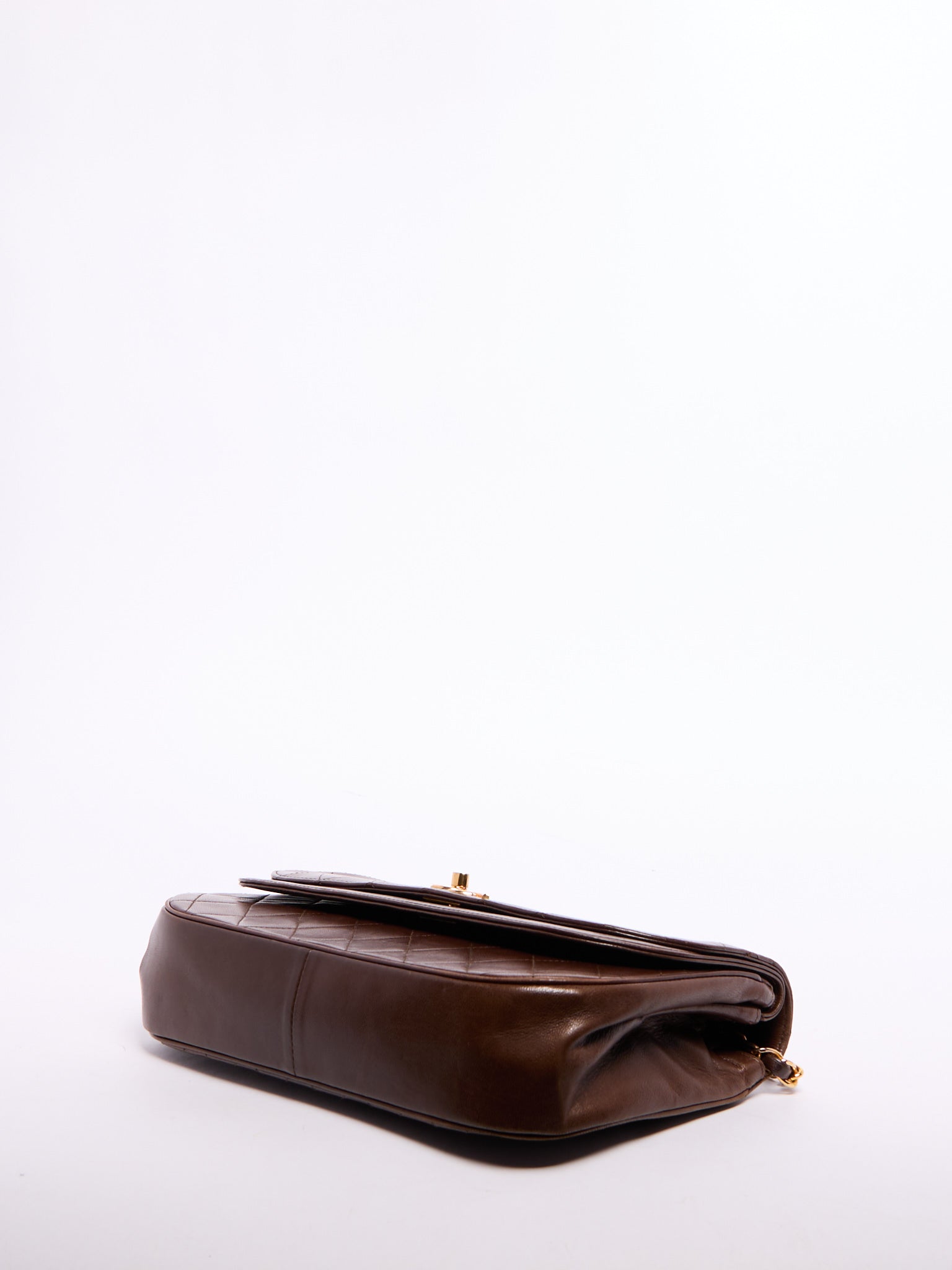 Chanel Brown Half-Moon Flap Bag