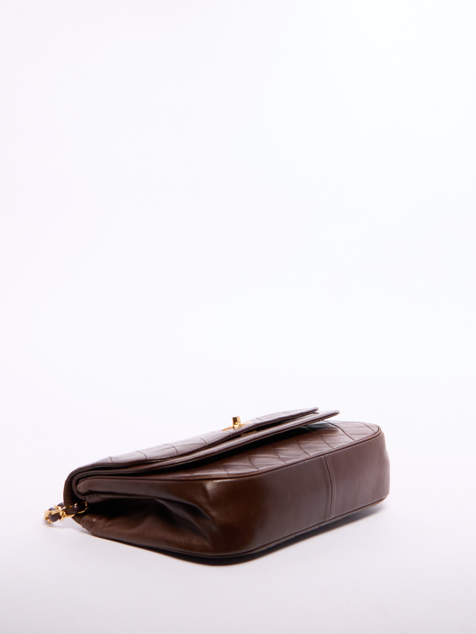 Chanel Brown Half-Moon Flap Bag