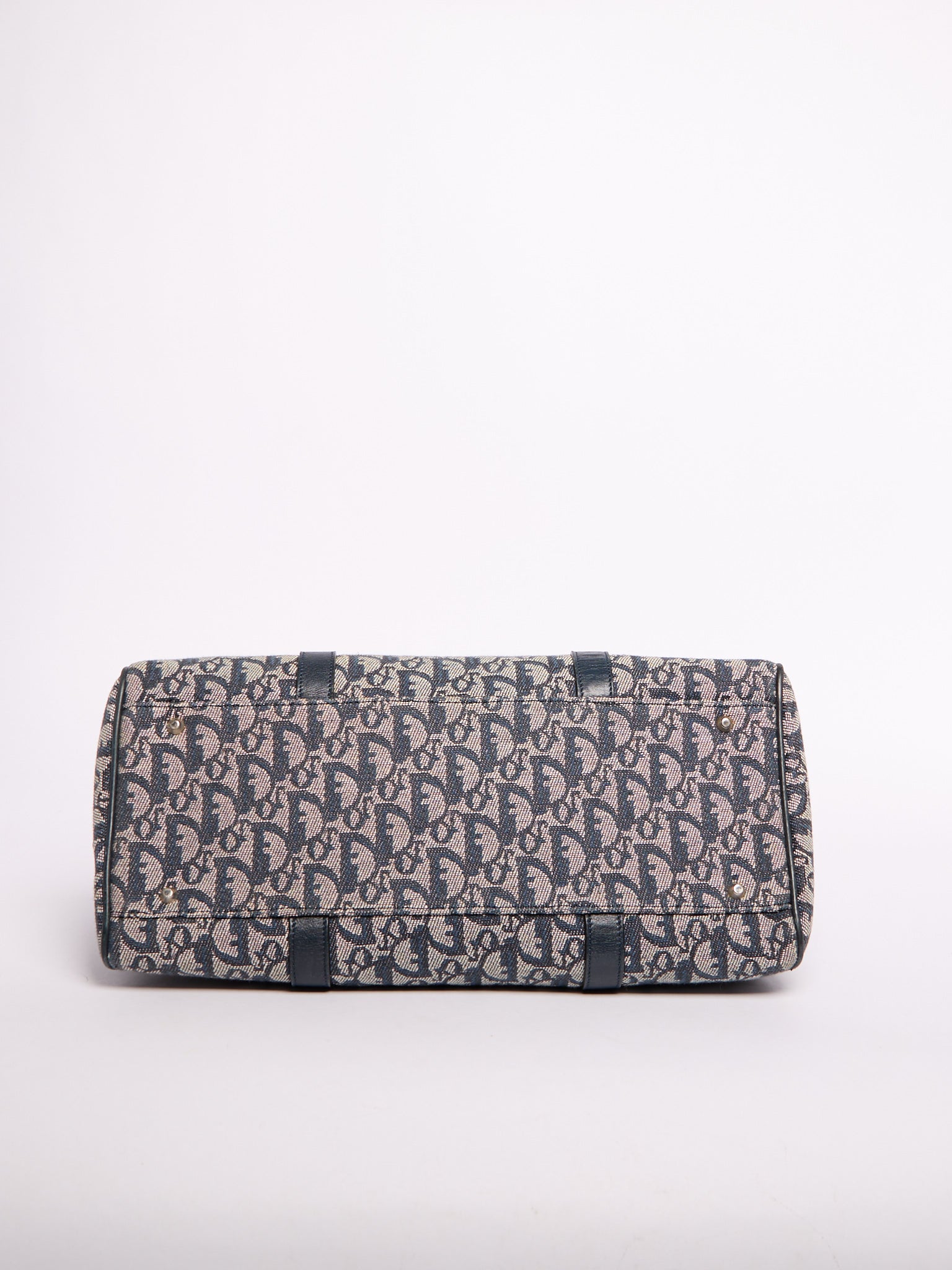 Christian Dior Navy Trotter Print Bag w/ Charms