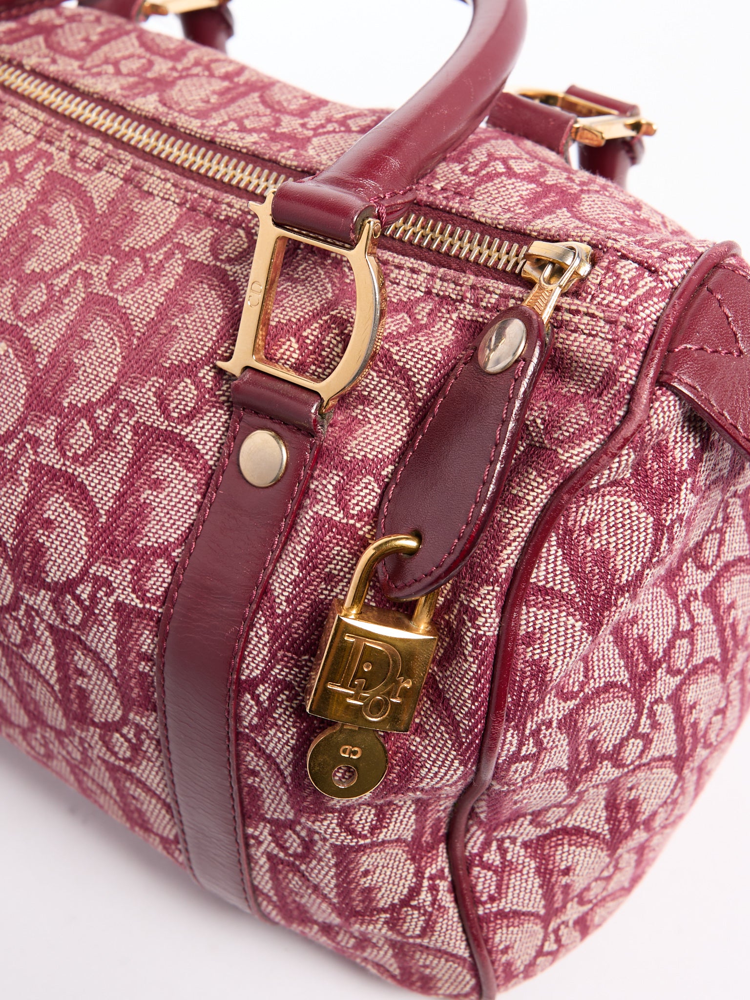 Christian Dior Red Trotter Boston Bag