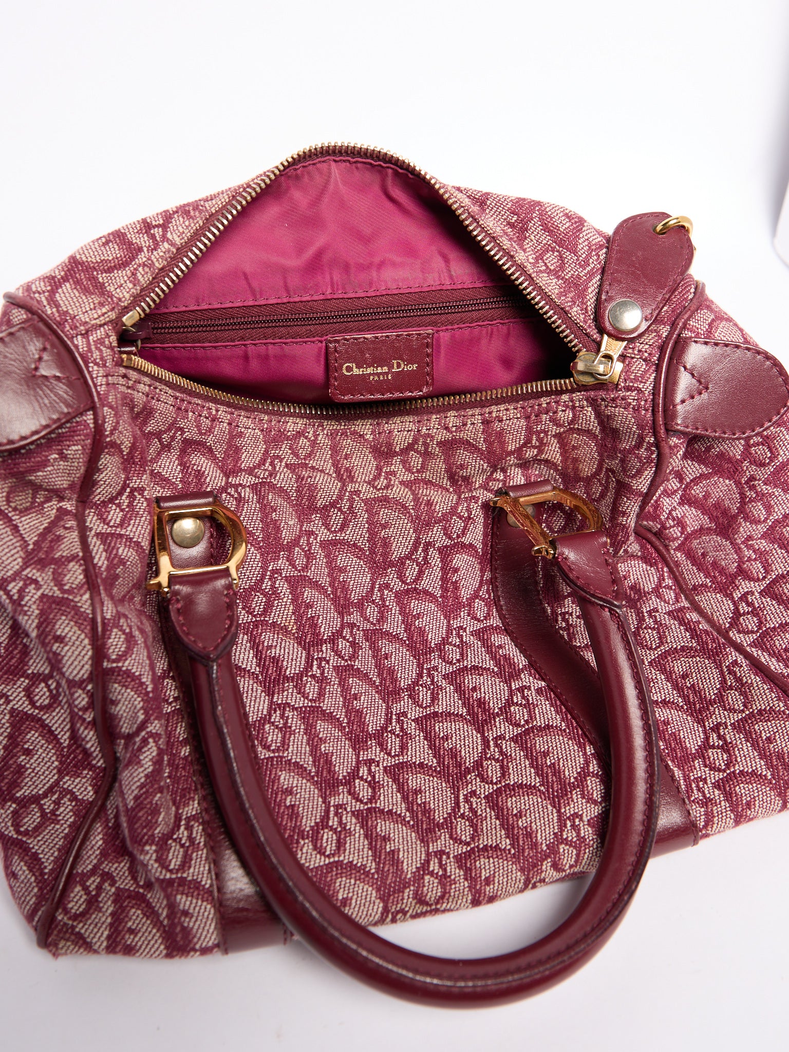 Christian Dior Red Trotter Boston Bag