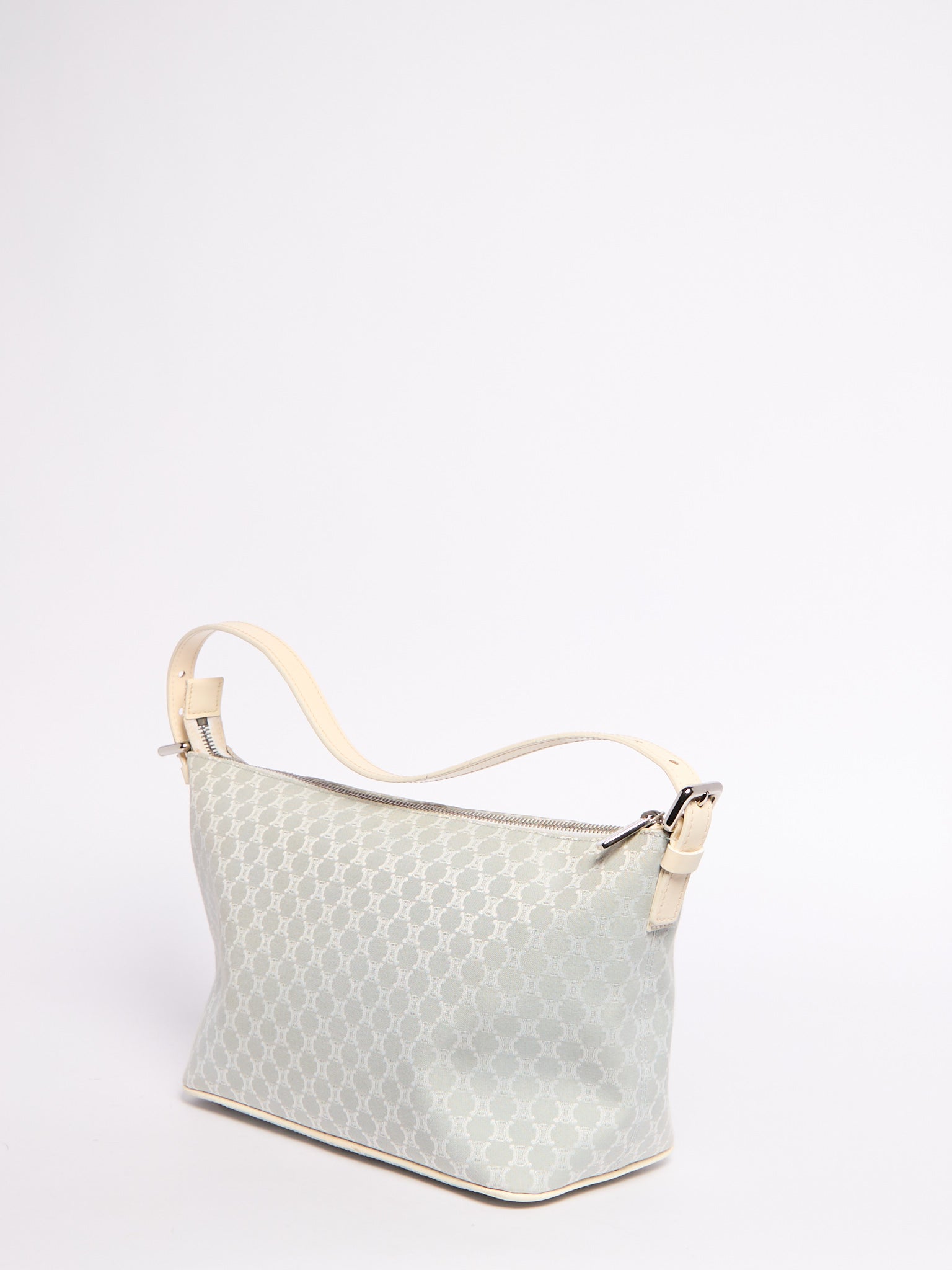 Celine Light Blue Canvas Shoulder Bag