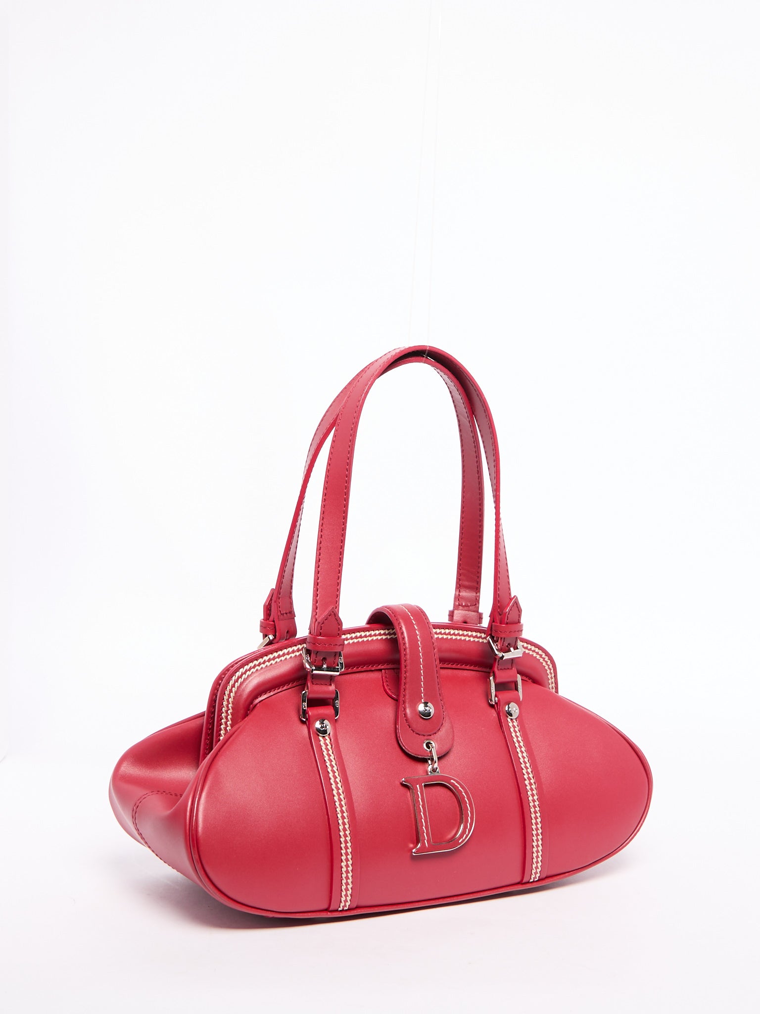 Christian Dior Red Leather Hand Bag