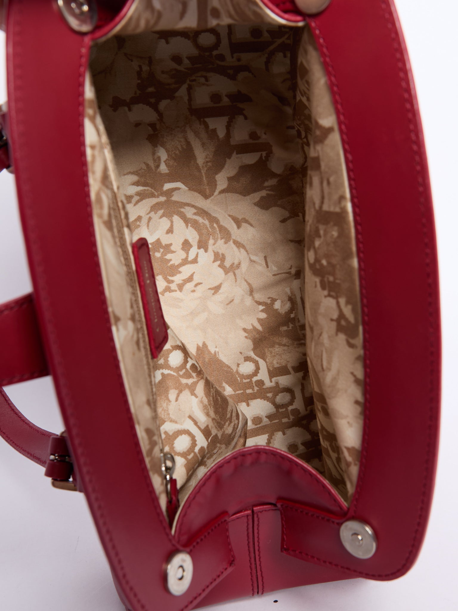 Christian Dior Red Leather Hand Bag