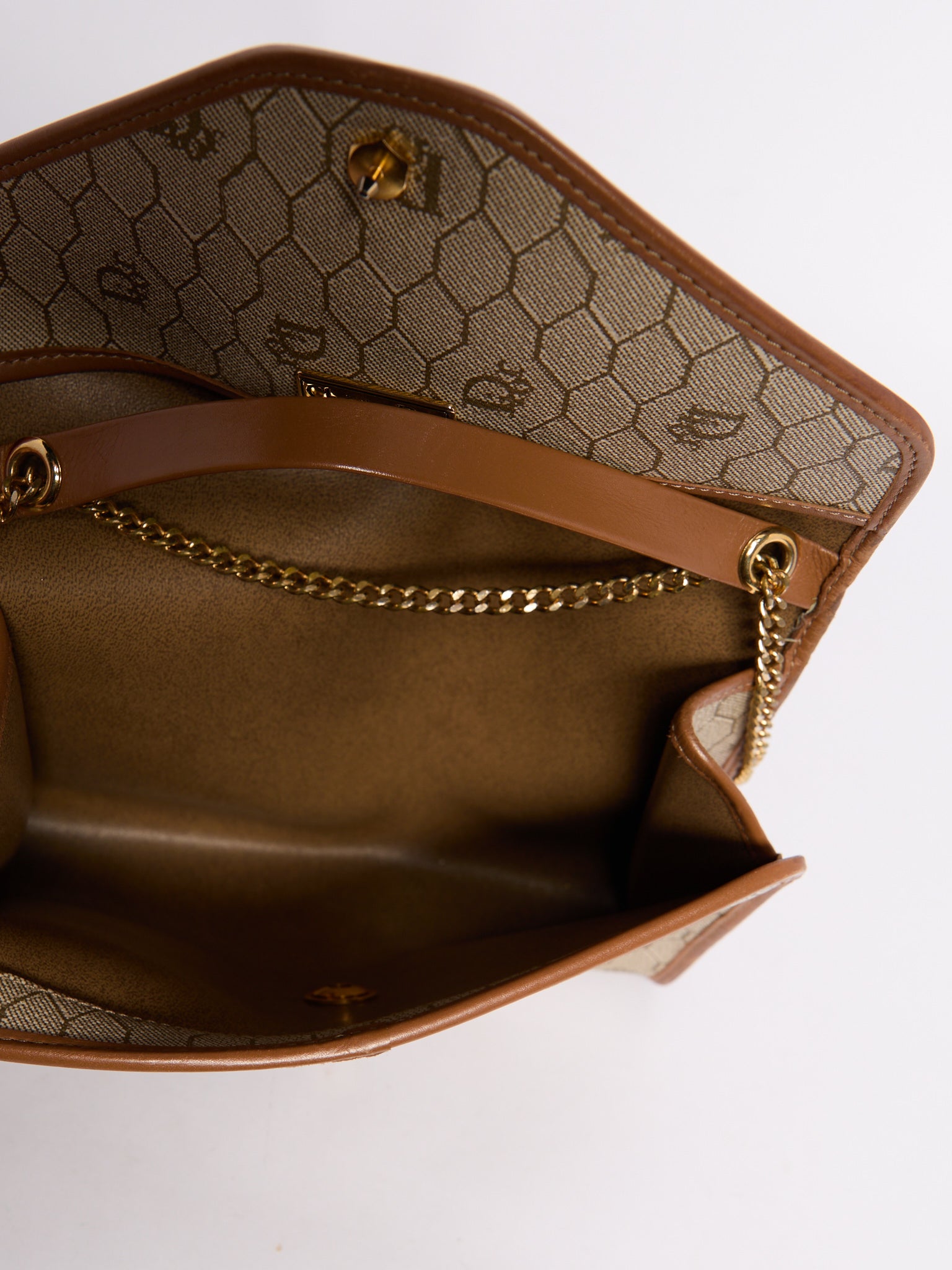 Christian Dior Beige Honeycomb Canvas Crossbody Bag