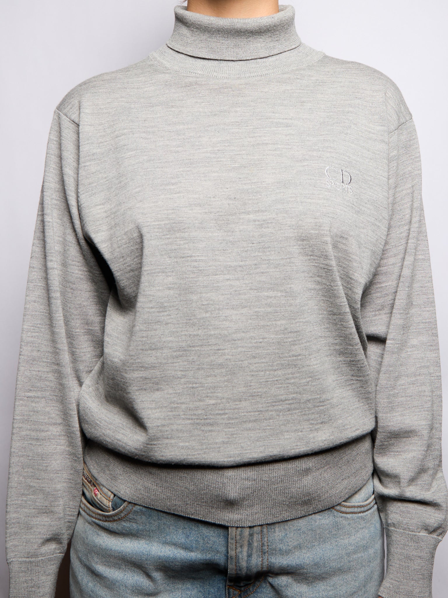 Christian Dior Grey Turtleneck Sweater