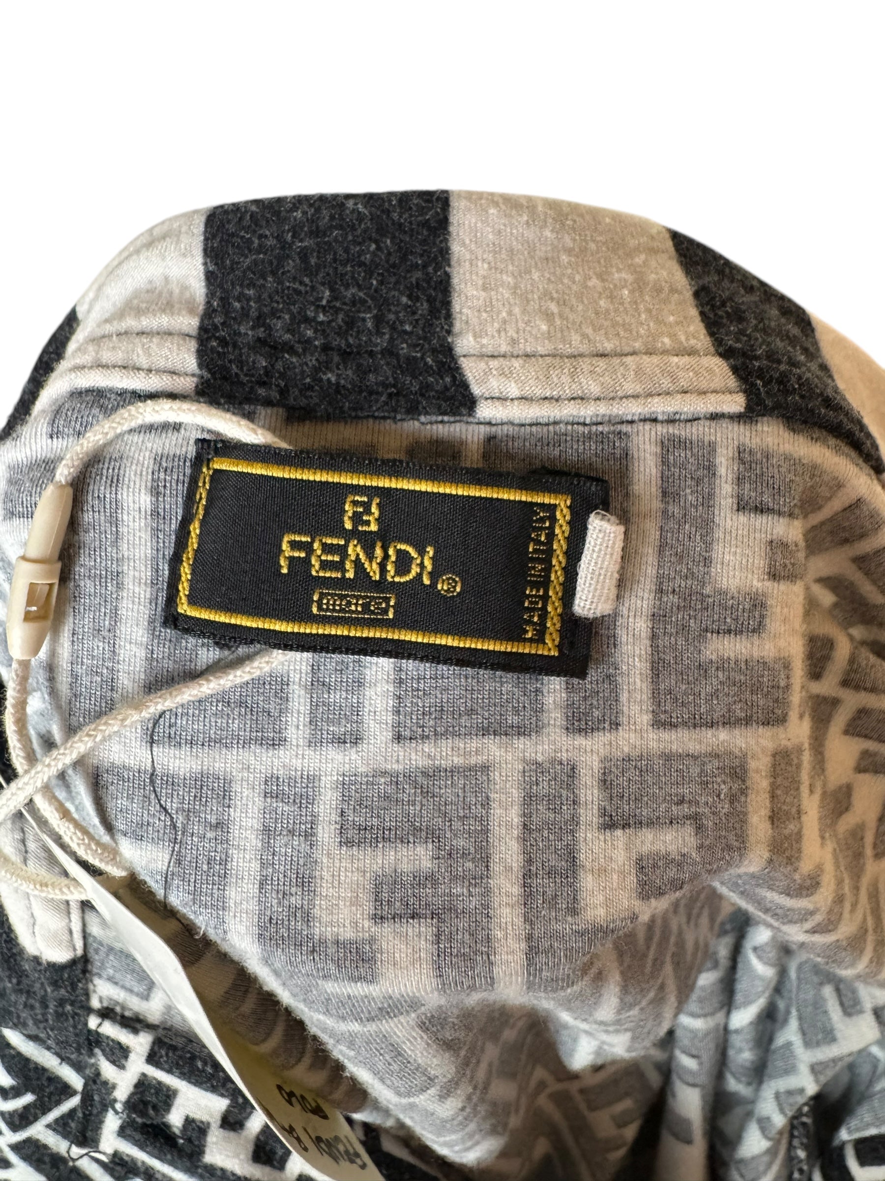Fendi Black and White Polo Top