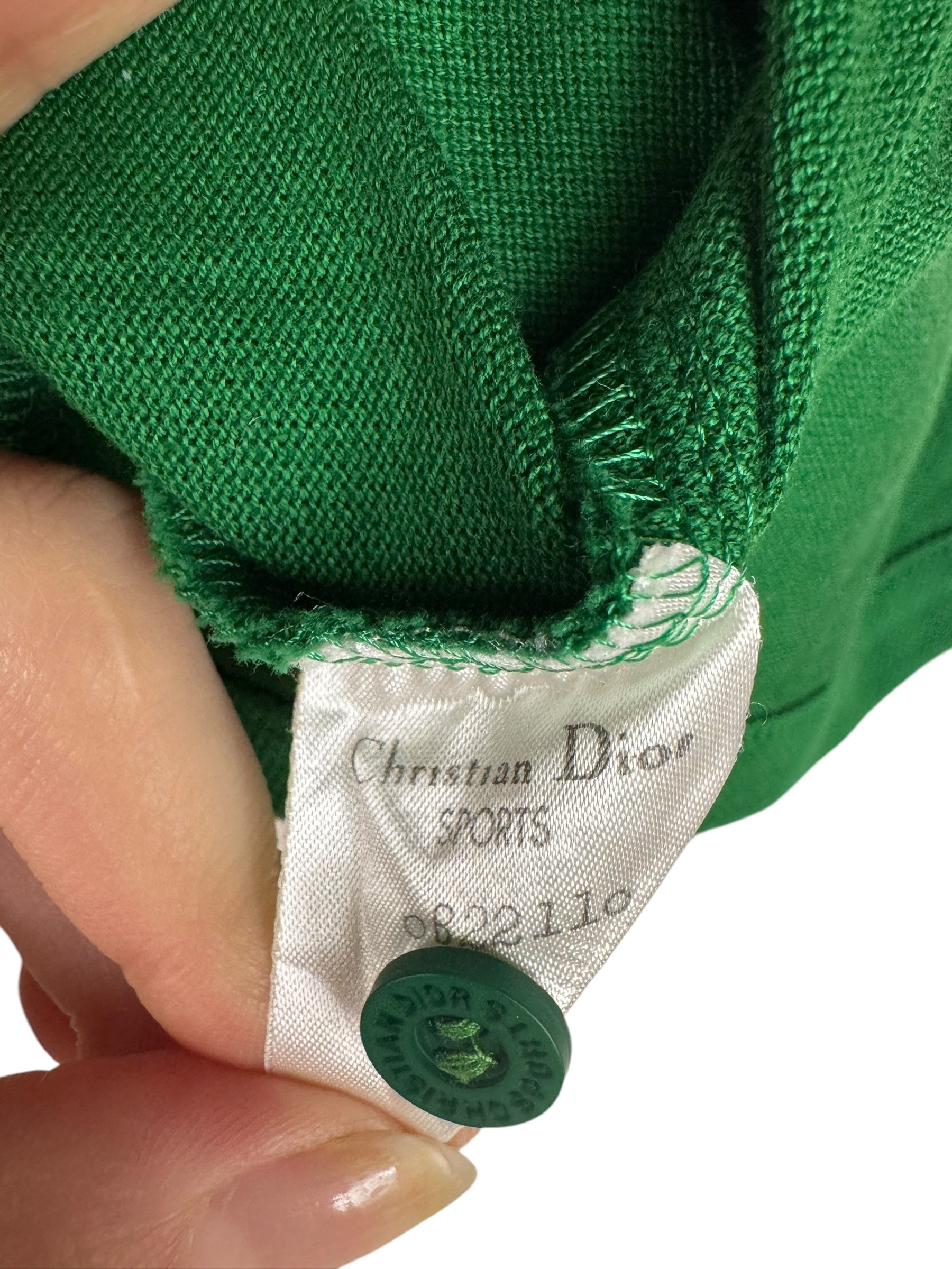 Christian Dior Sports Green Polo Top