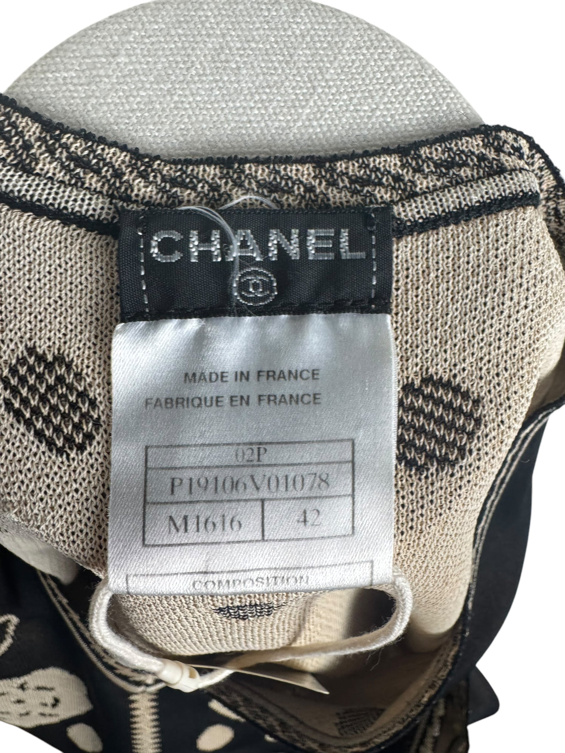 Chanel Brown/White Flower Tank, 2000's