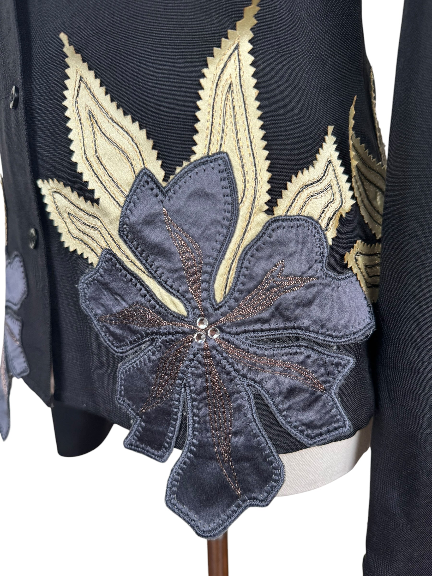 Chloe Silk Top w/ Flower Embroidery