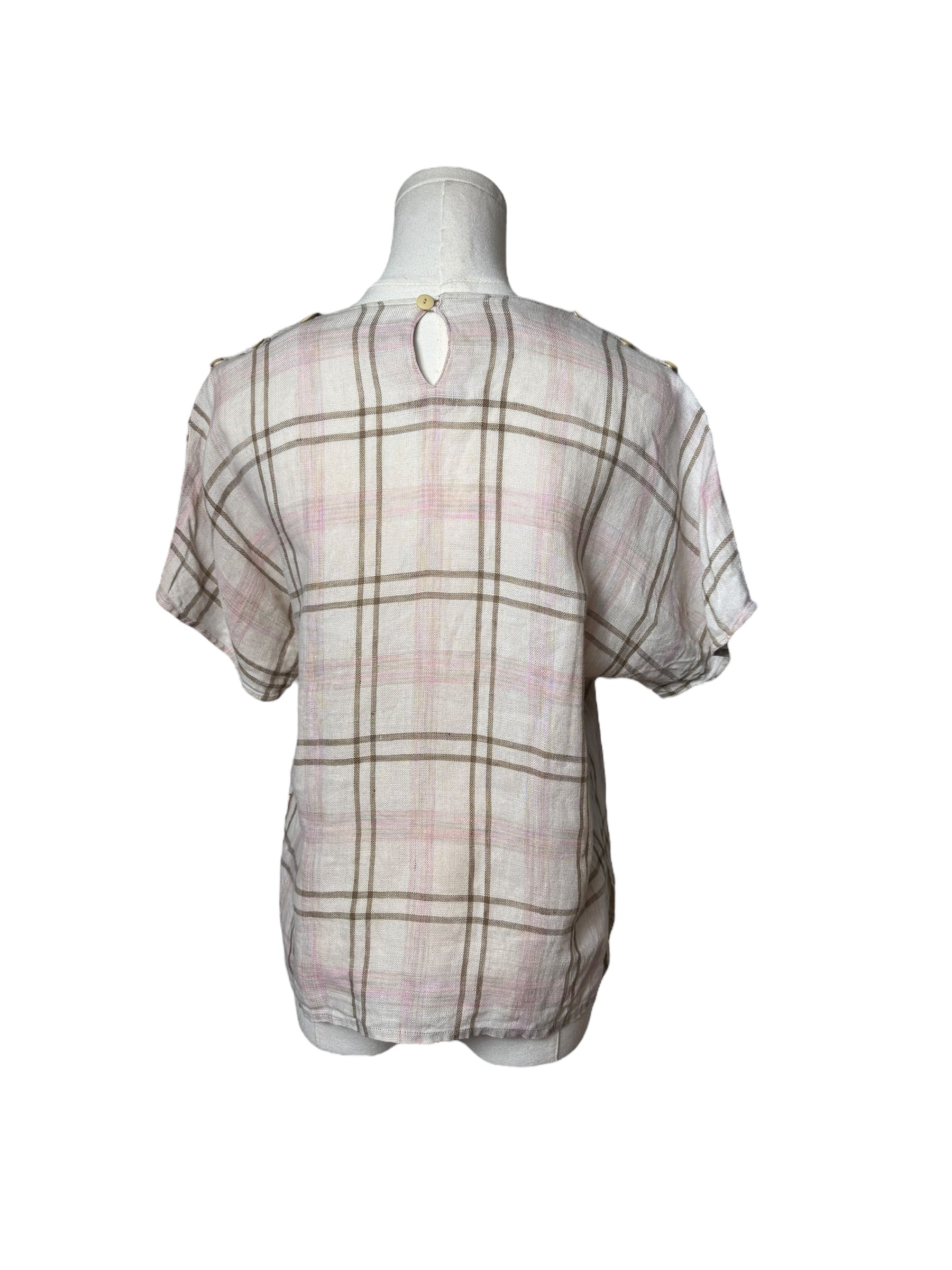 Chloe Linen Checkered Top