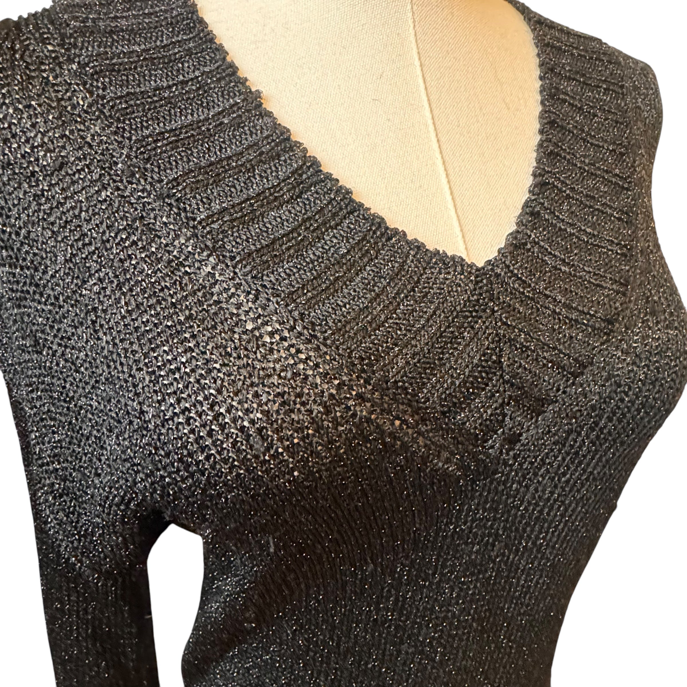 Dolce & Gabbana Black Shimmer Knit Sweater