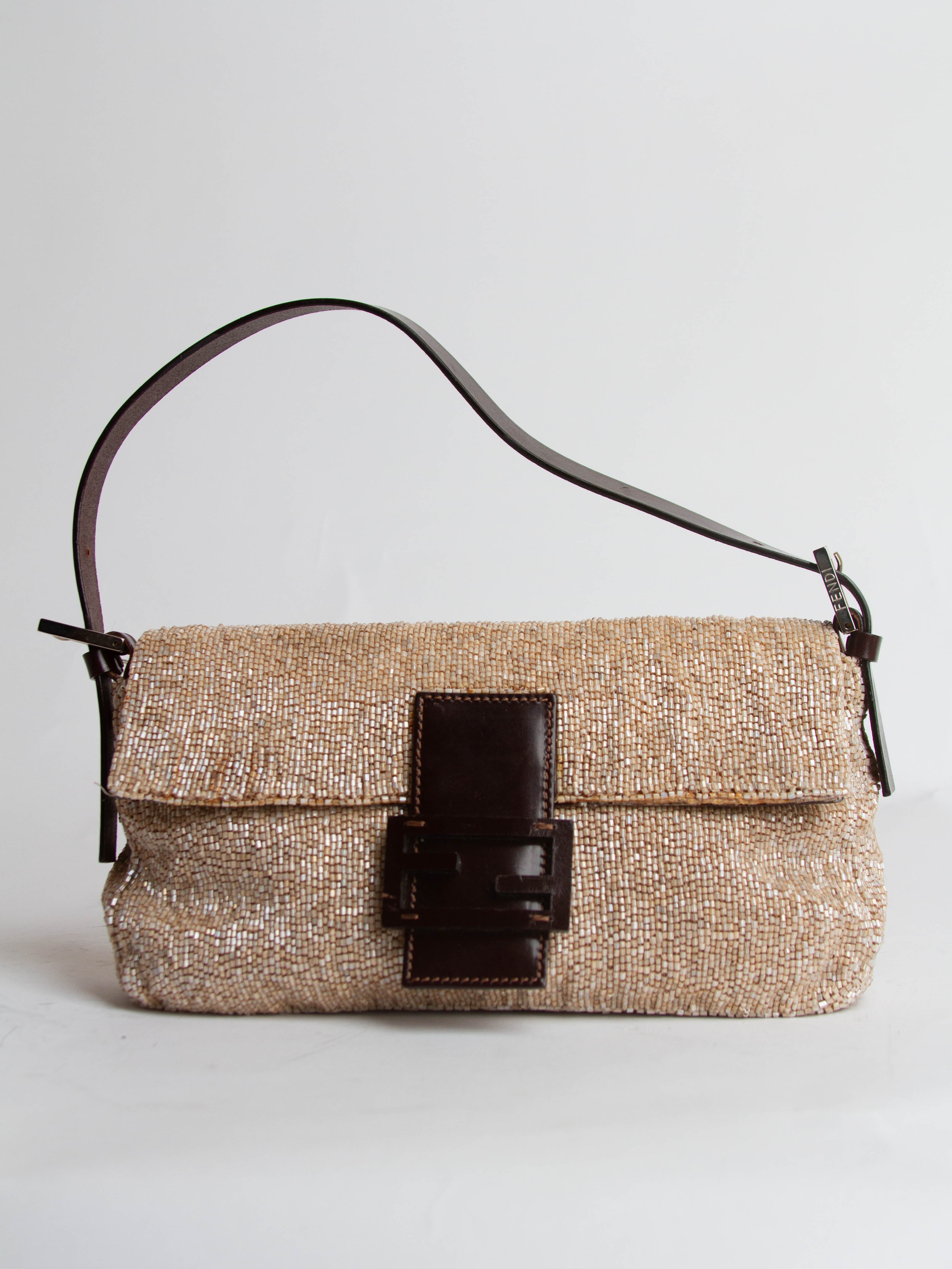 Vintage Fendi Beaded Baguette Bag