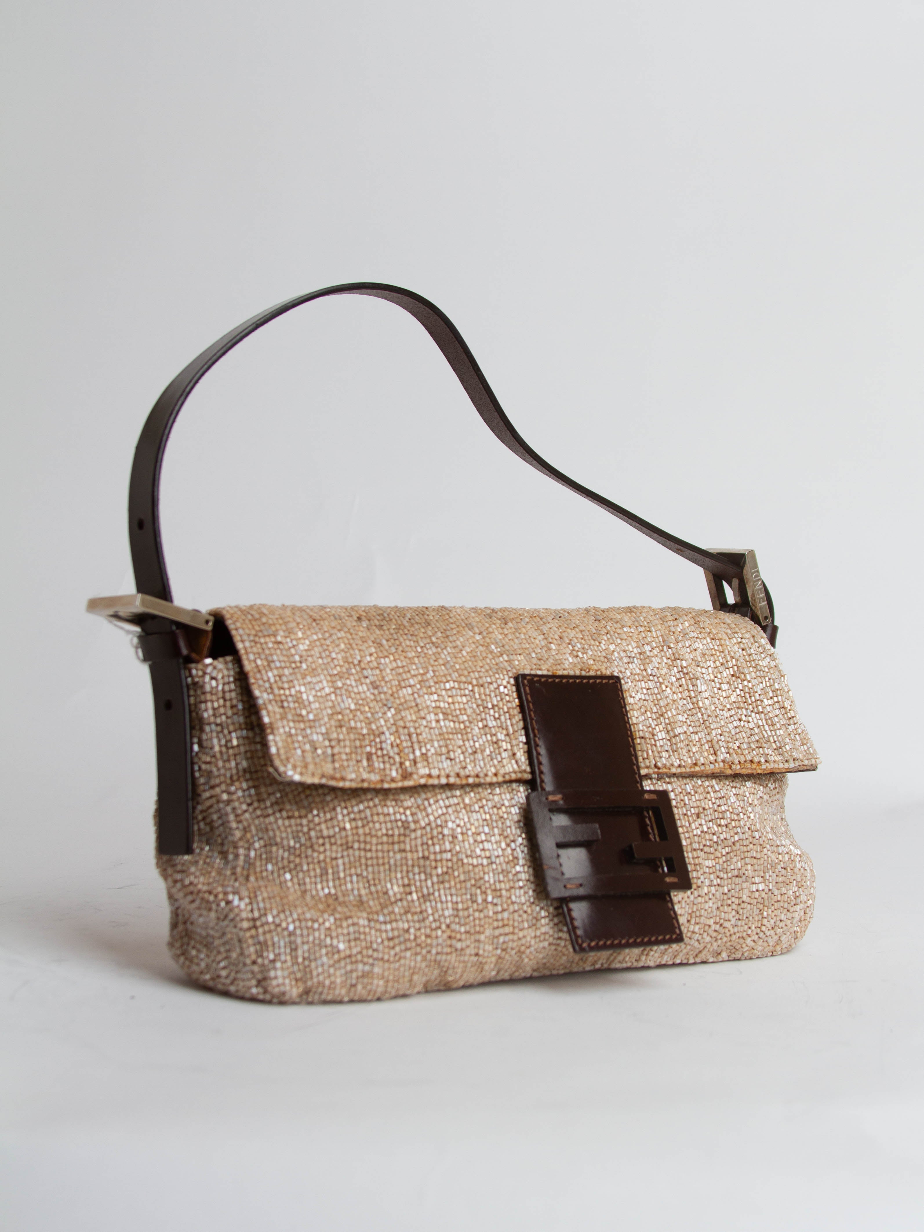Vintage Fendi Beaded Baguette Bag