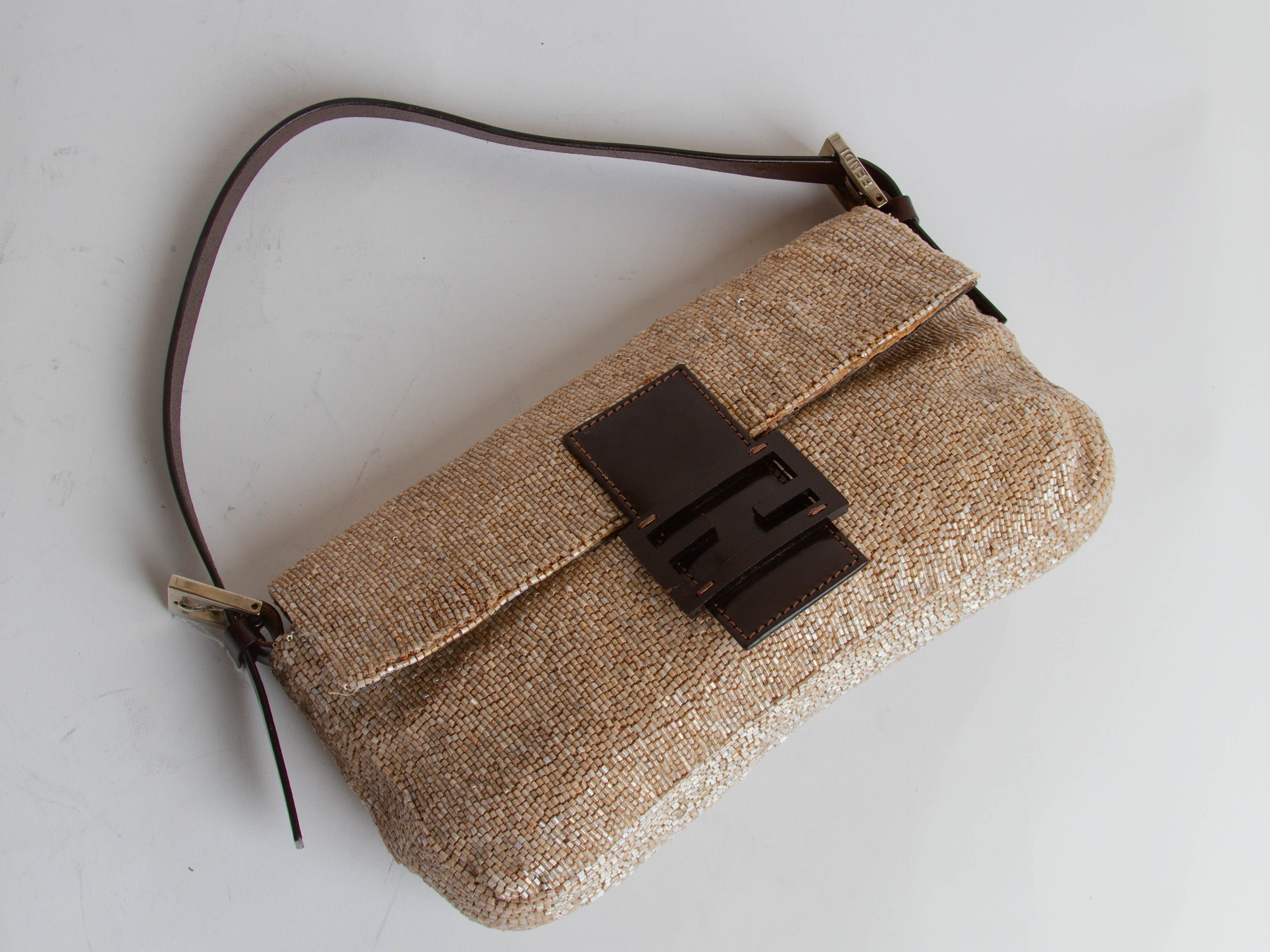 Vintage Fendi Beaded Baguette Bag