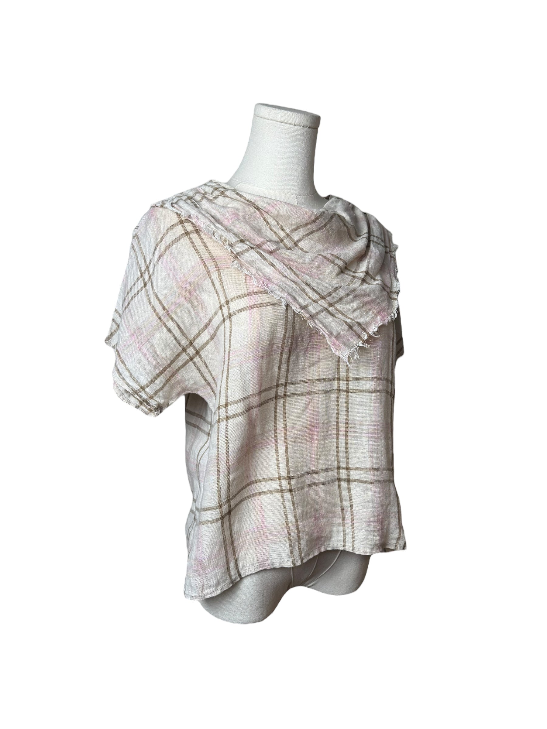 Chloe Linen Checkered Top
