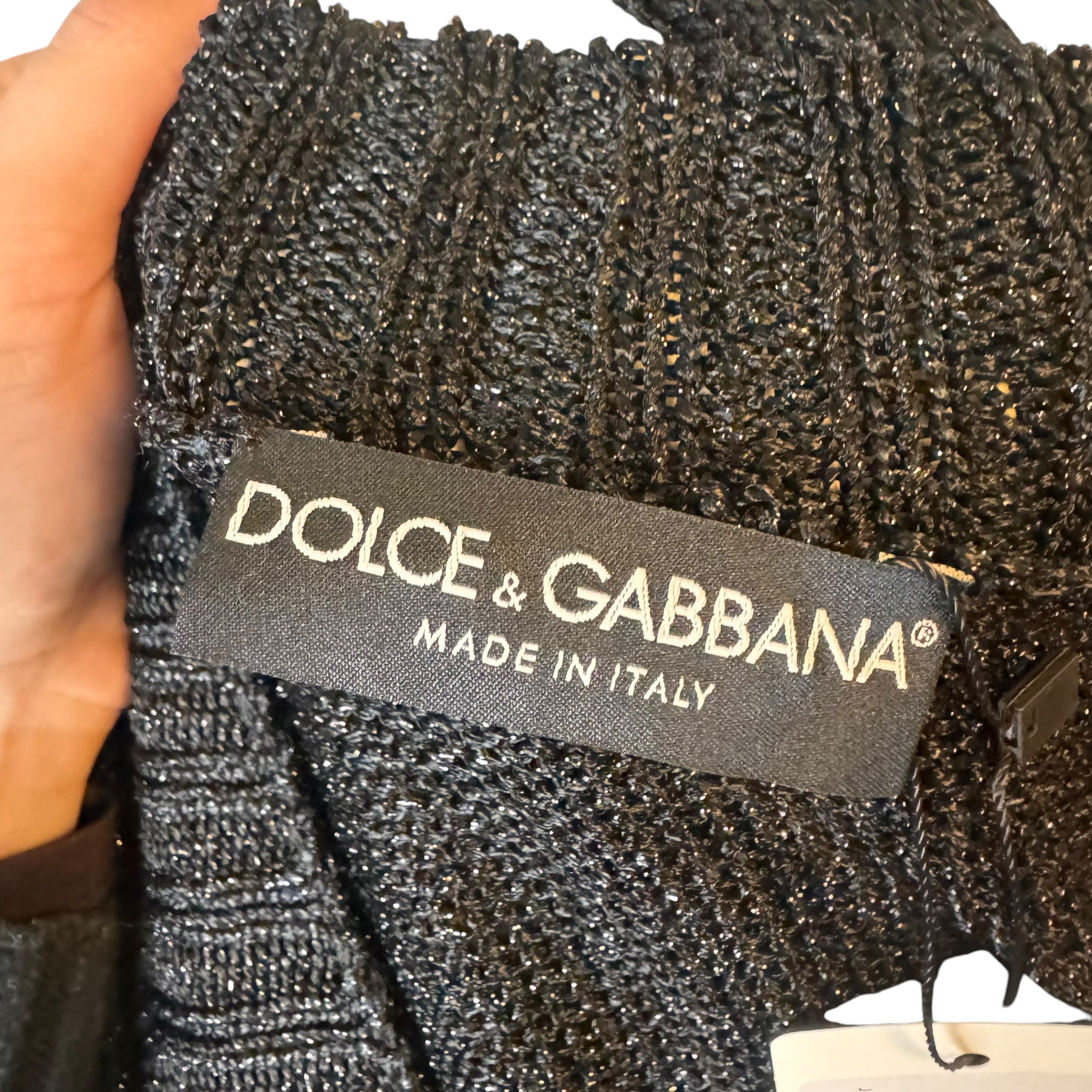 Dolce & Gabbana Black Shimmer Knit Sweater
