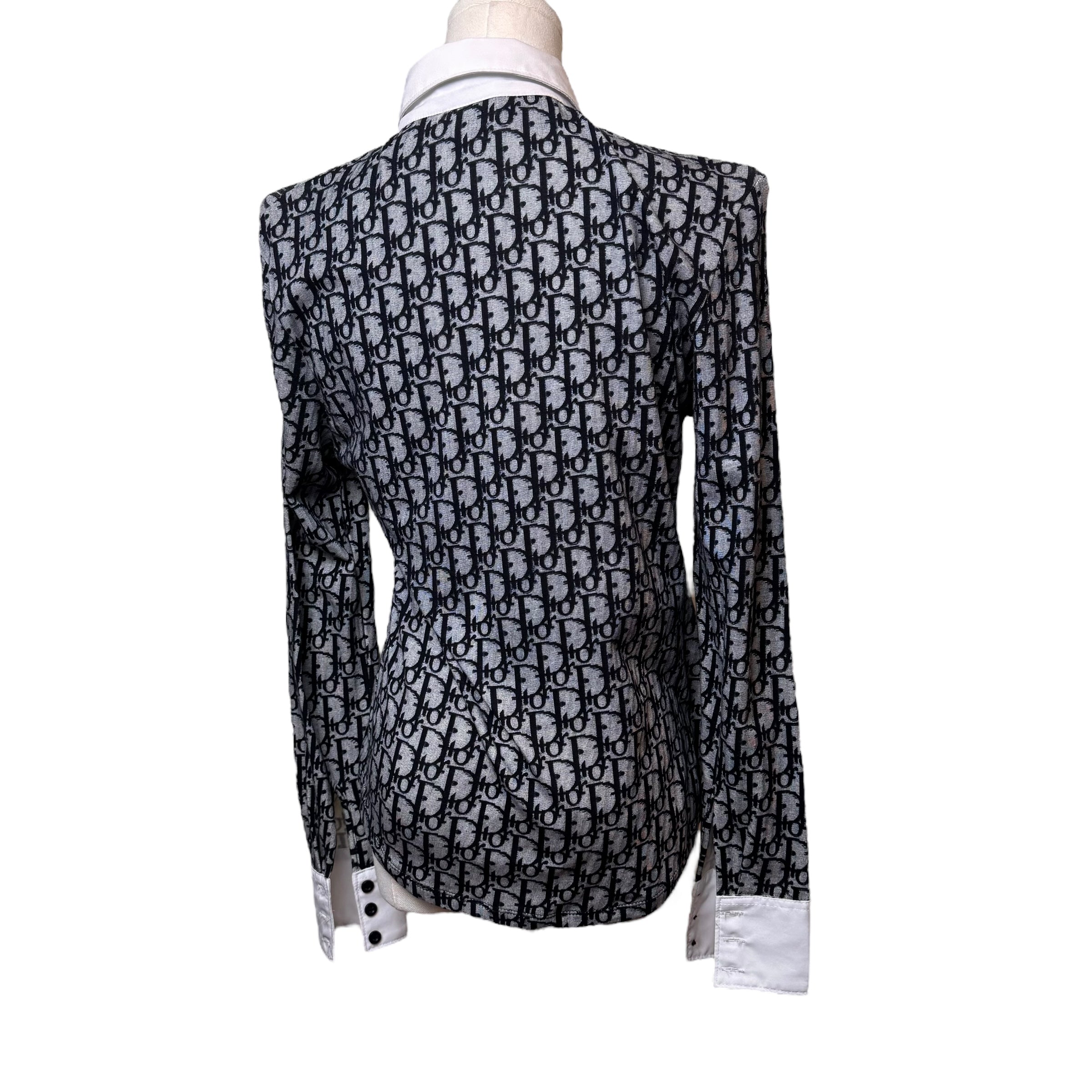 Dior Navy Trotter Button Up Top