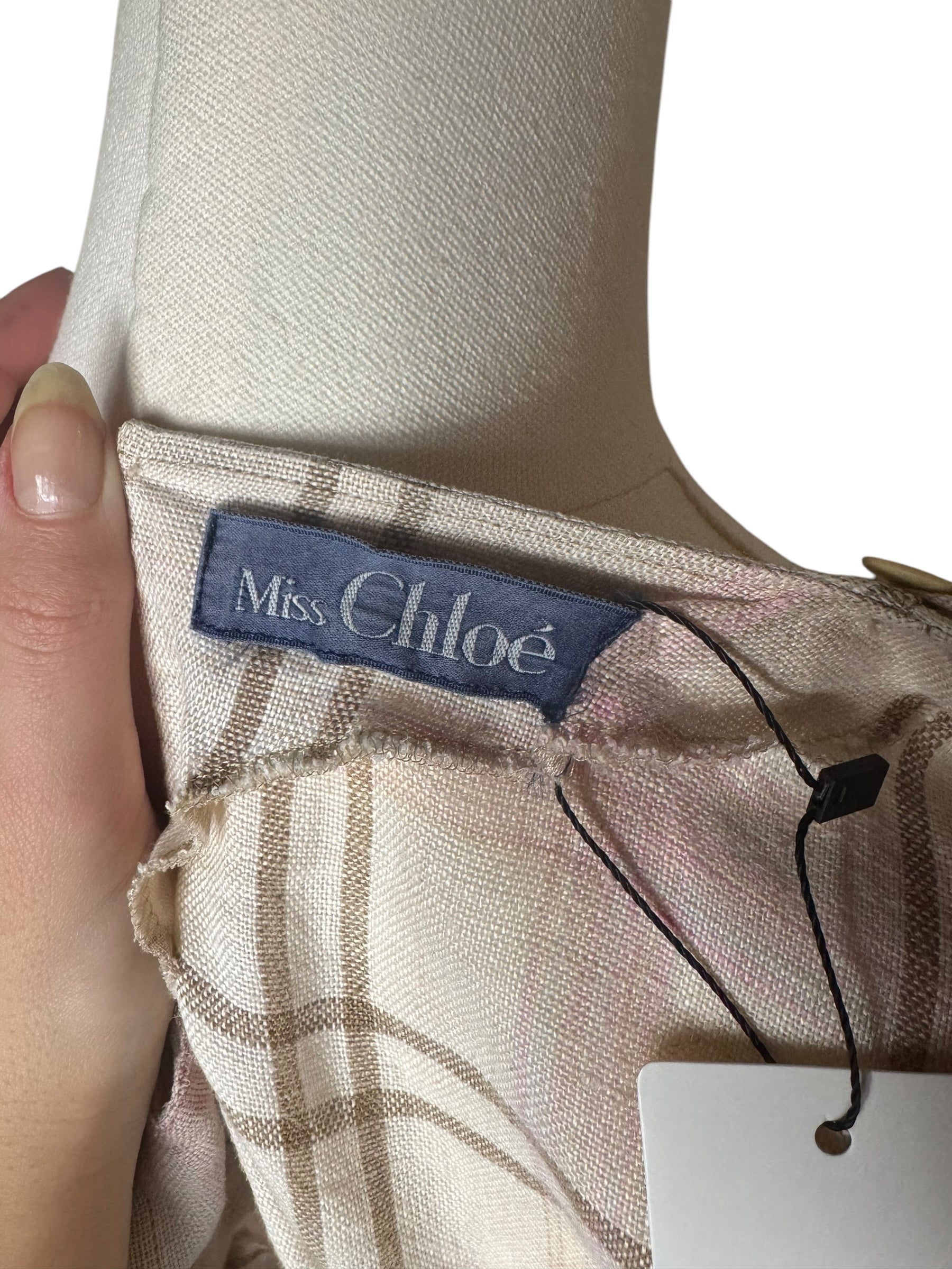 Chloe Linen Checkered Top