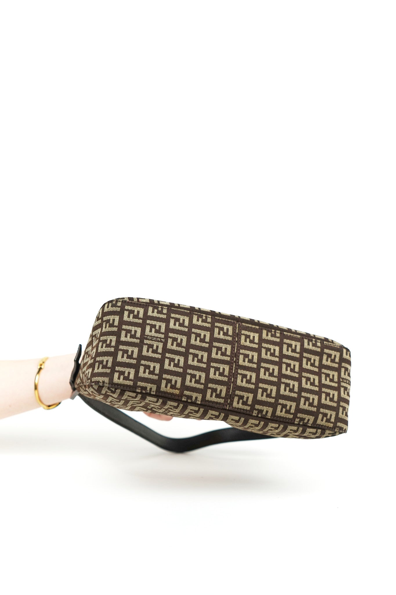 Fendi Brown Zucchino Shoulder Bag
