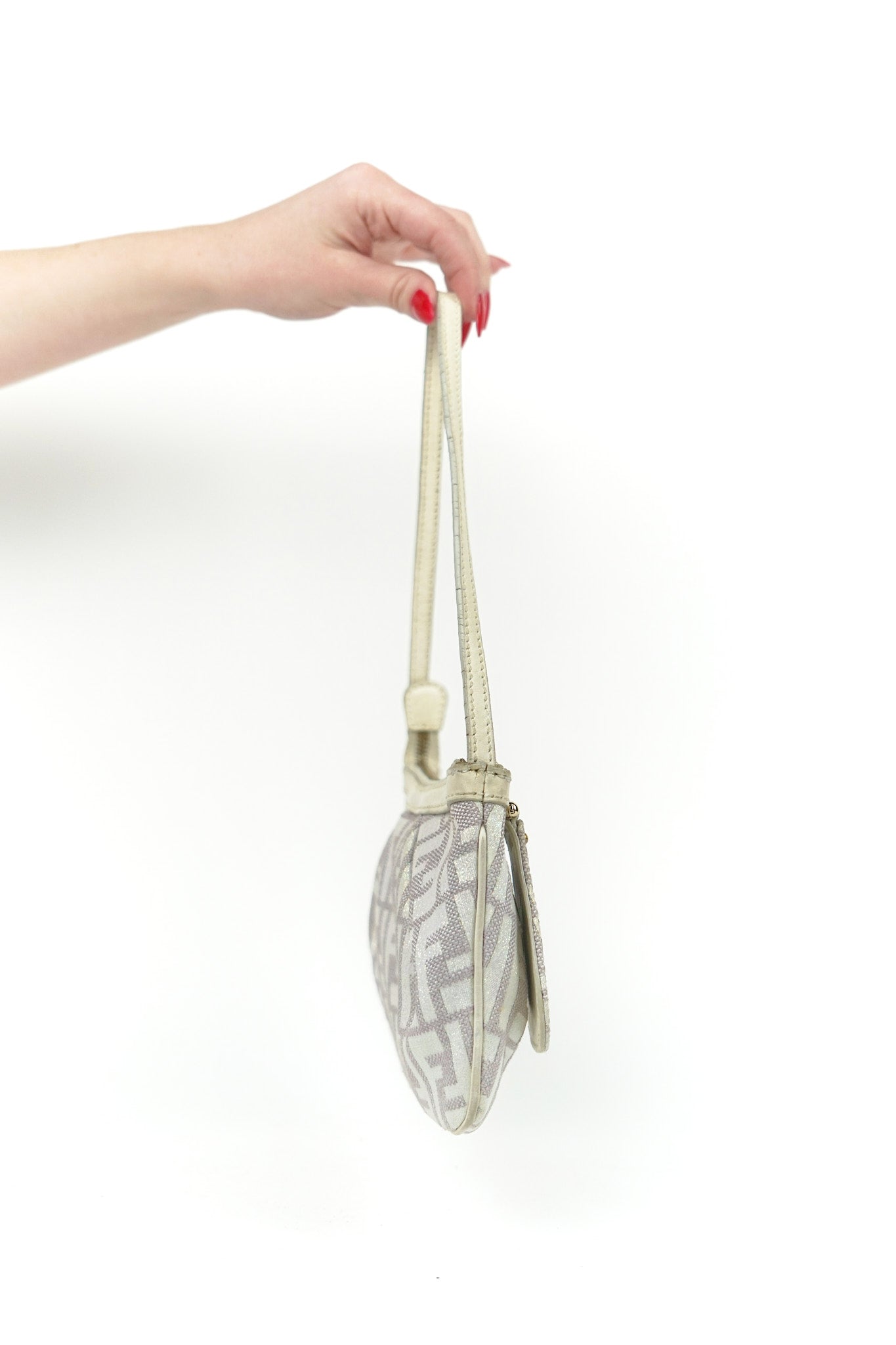Purple Fendi Zucca Shoulder Bag