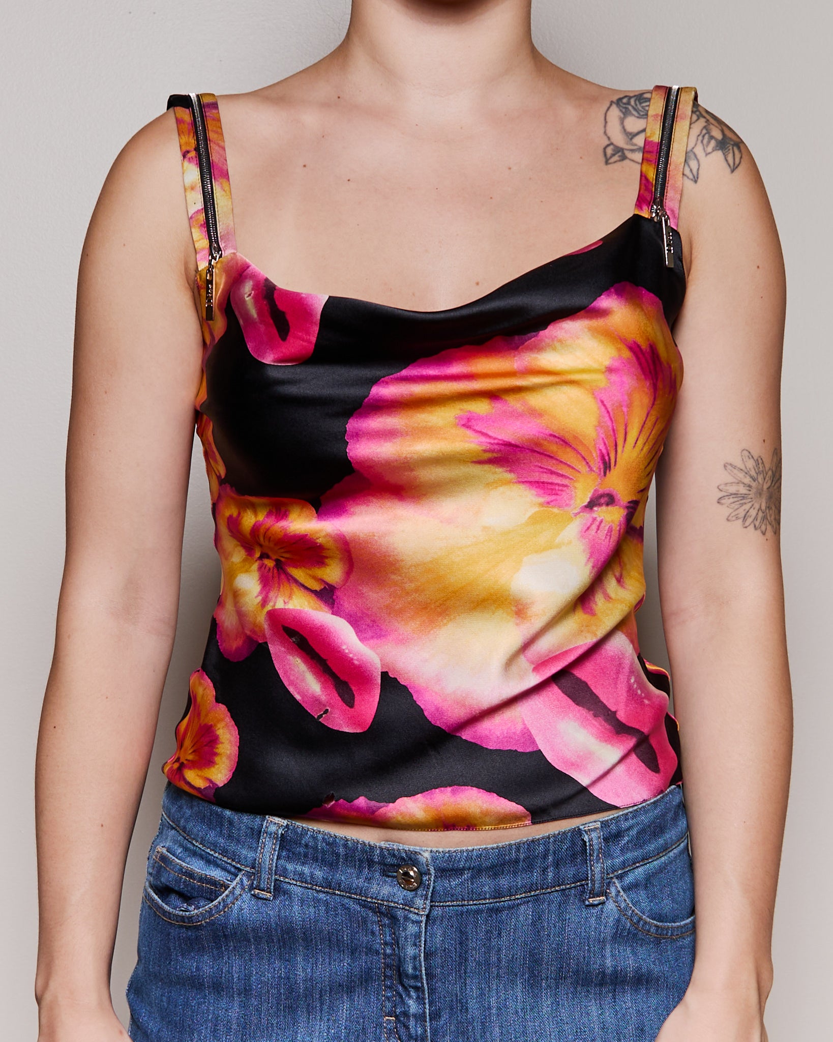 Christian Dior Lips Silk Cowl Neck Top by John Galindo