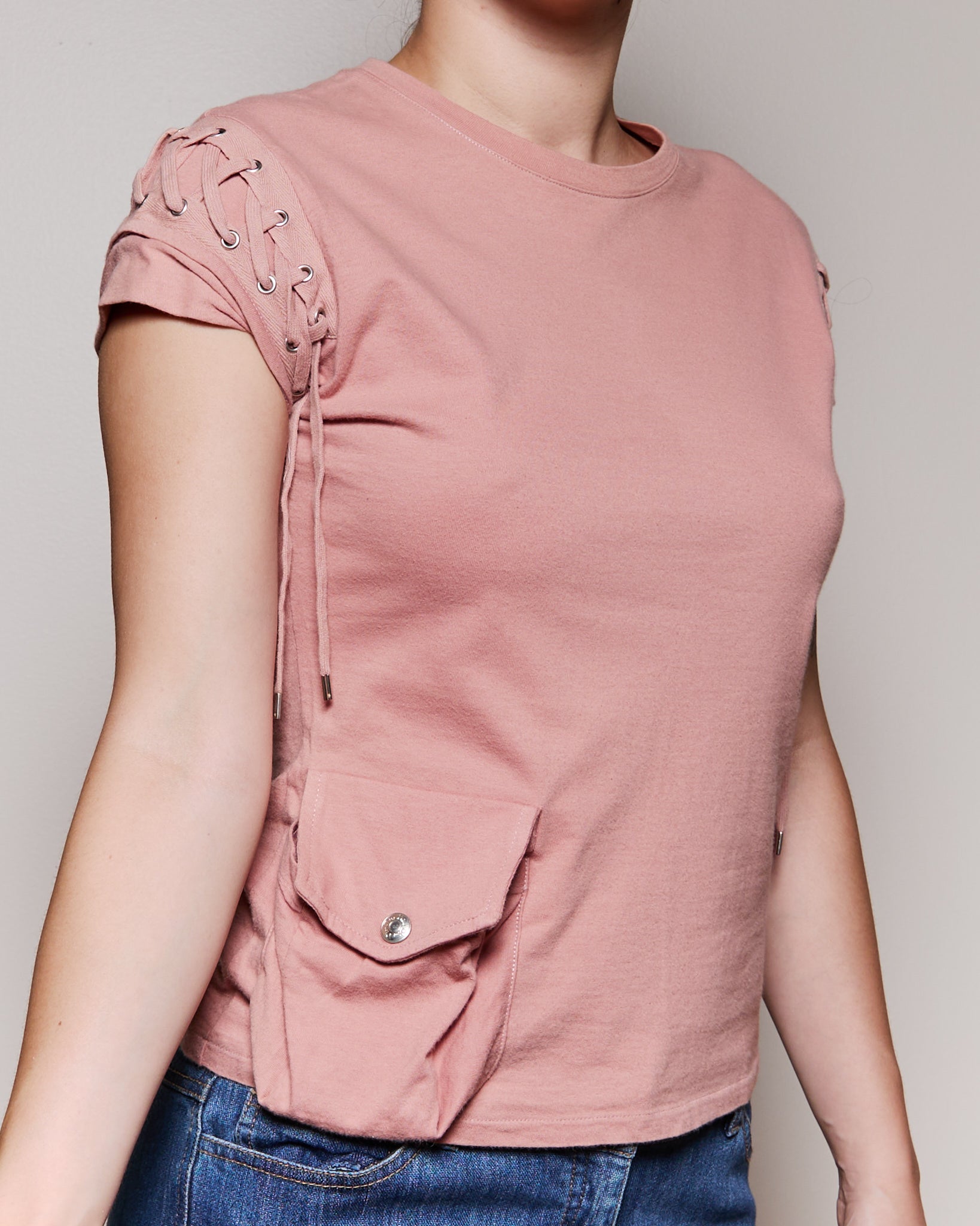 Christian Dior Pink Lace Detail Tshirt by John Galliano