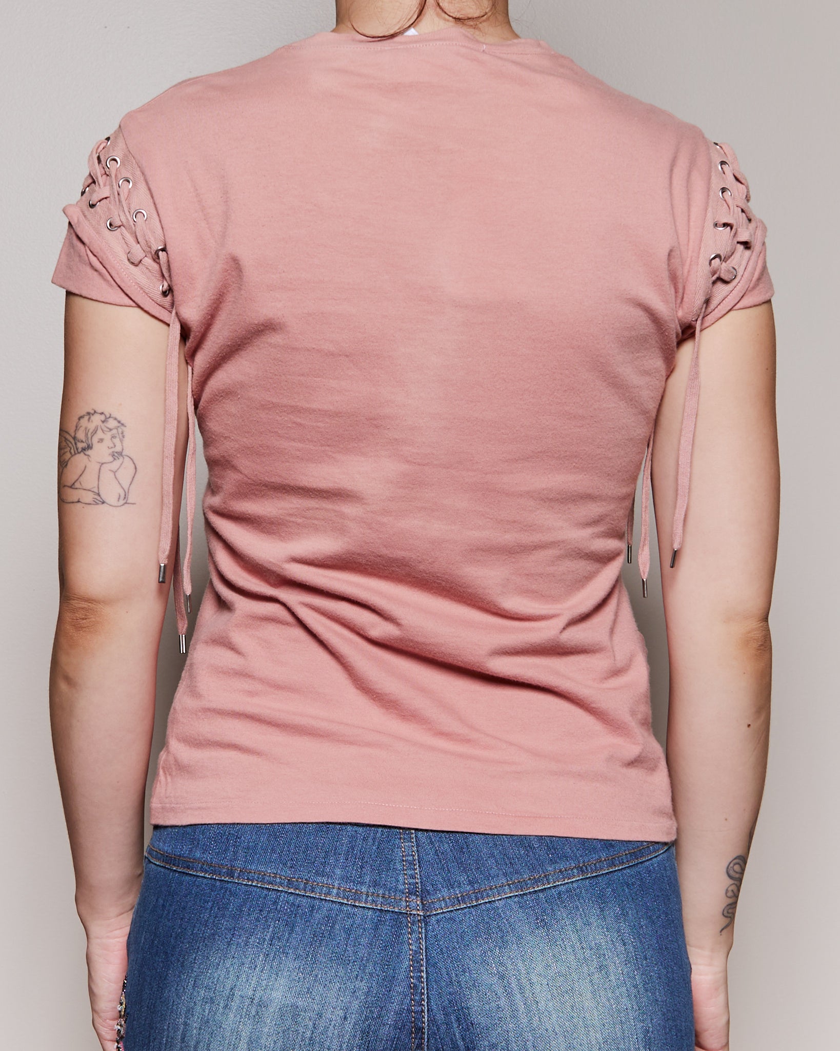 Christian Dior Pink Lace Detail Tshirt by John Galliano