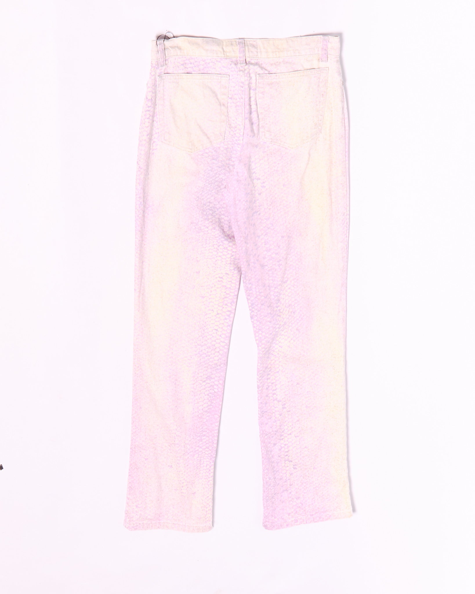 Roberto Cavalli Purple Gradient Snake Print Jeans W33