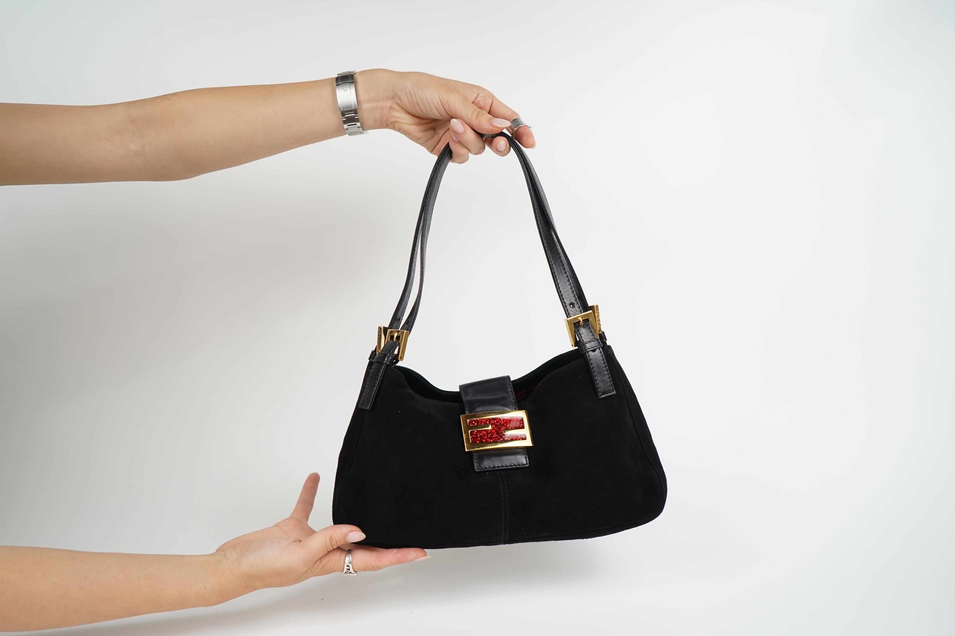 Vintage Suede Limited Edition Fendi Baguette Shoulder Bag