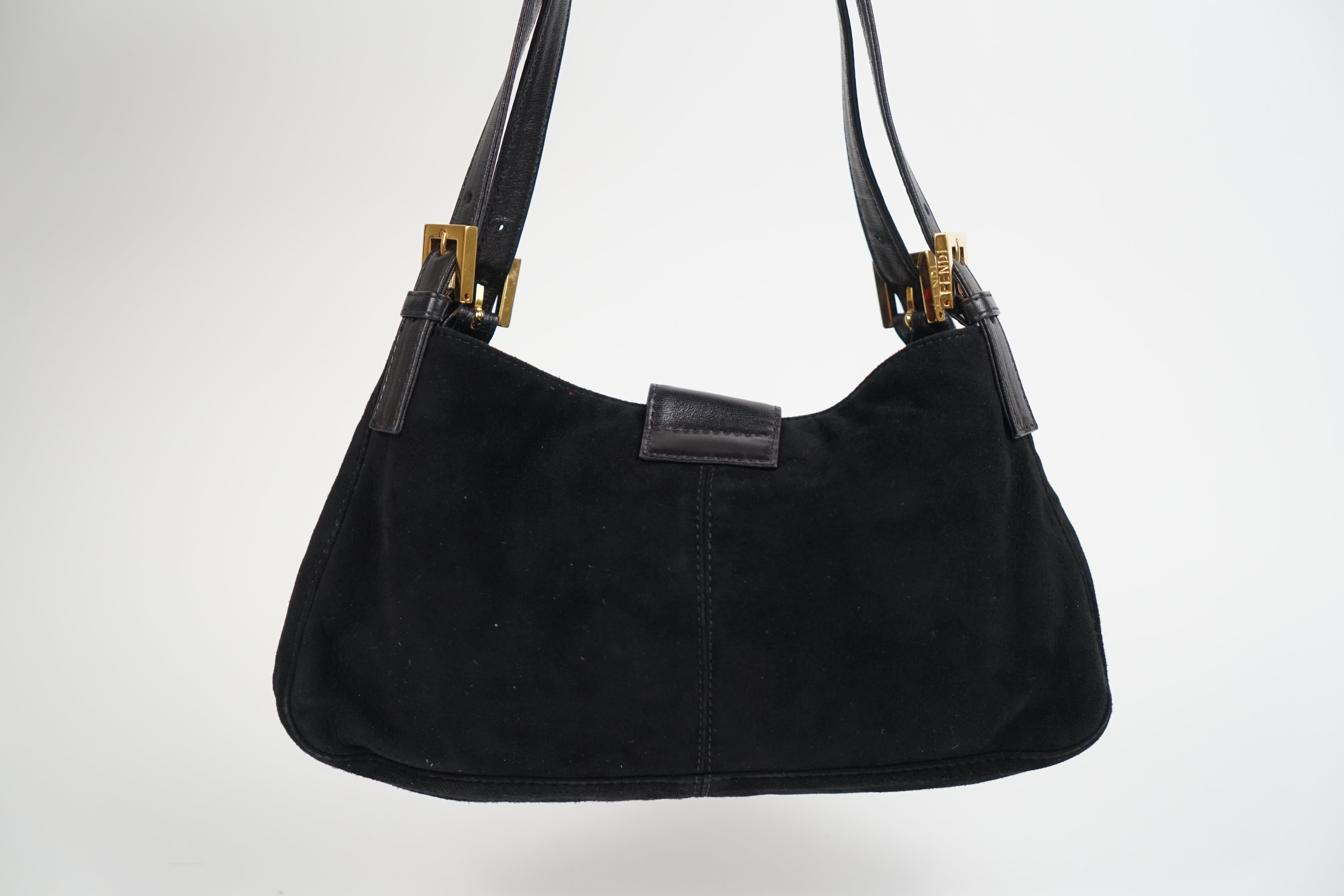 Vintage Suede Limited Edition Fendi Baguette Shoulder Bag
