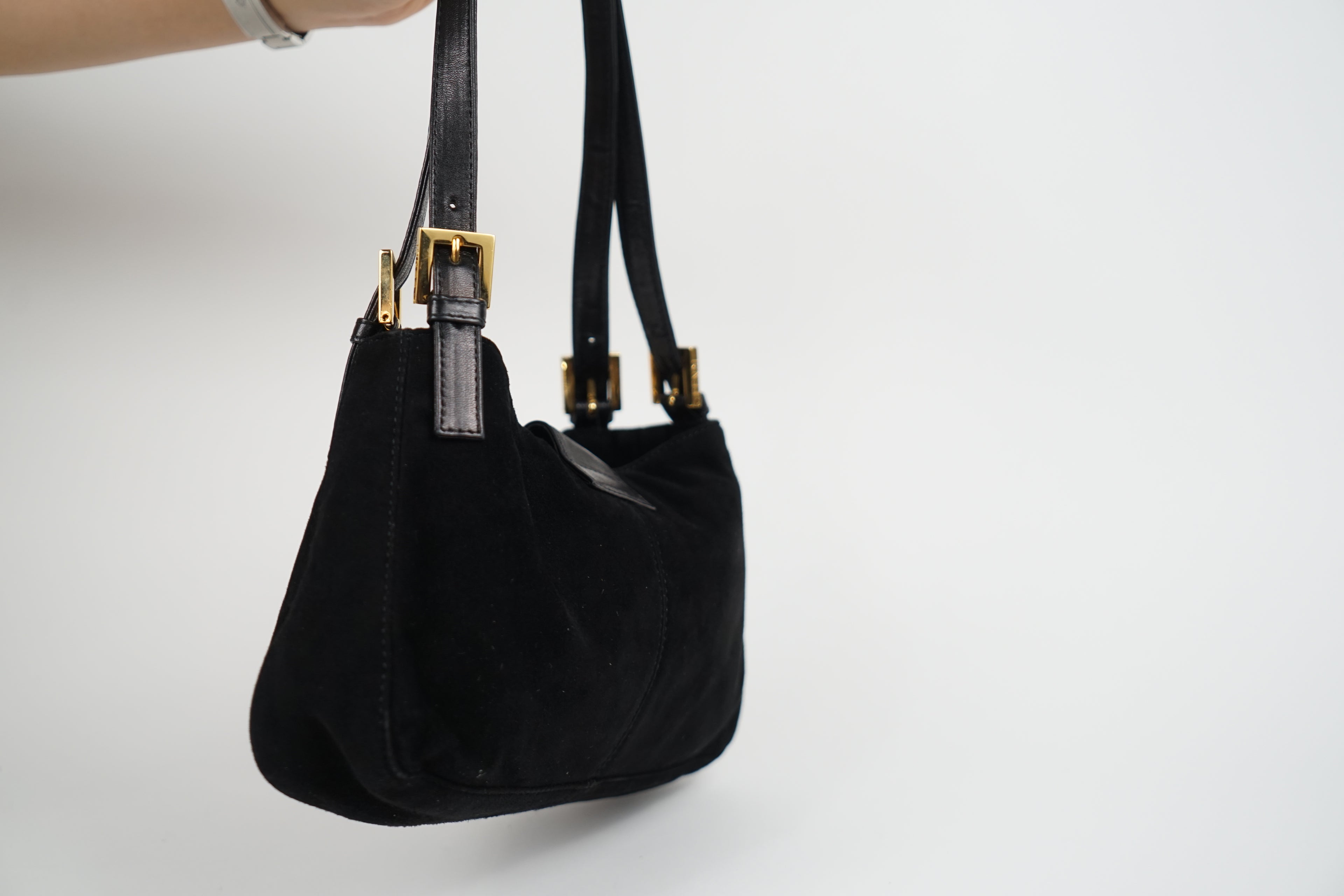 Vintage Suede Limited Edition Fendi Baguette Shoulder Bag