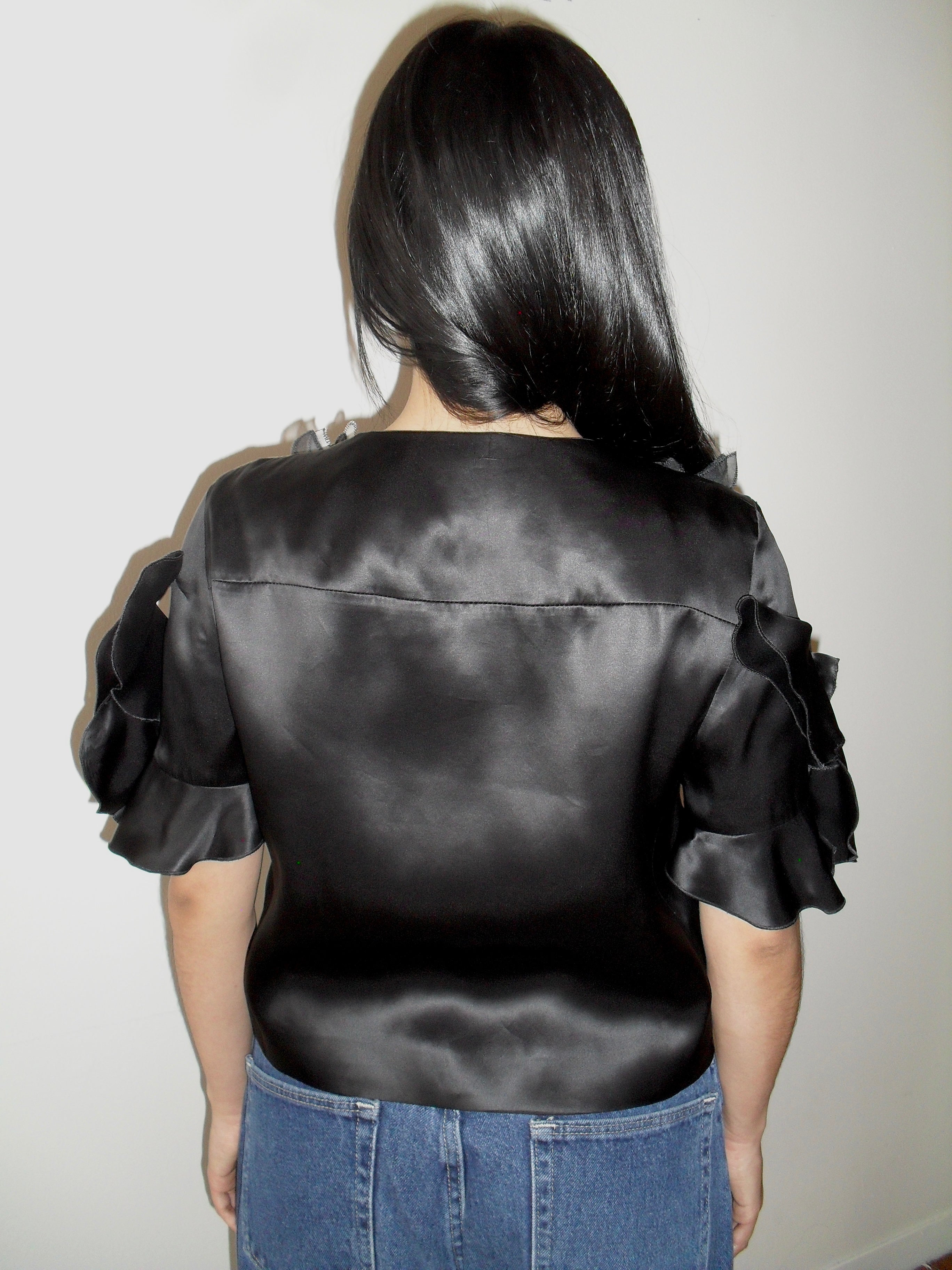 Dolce & Gabbana 3D Flower Silk Button Down