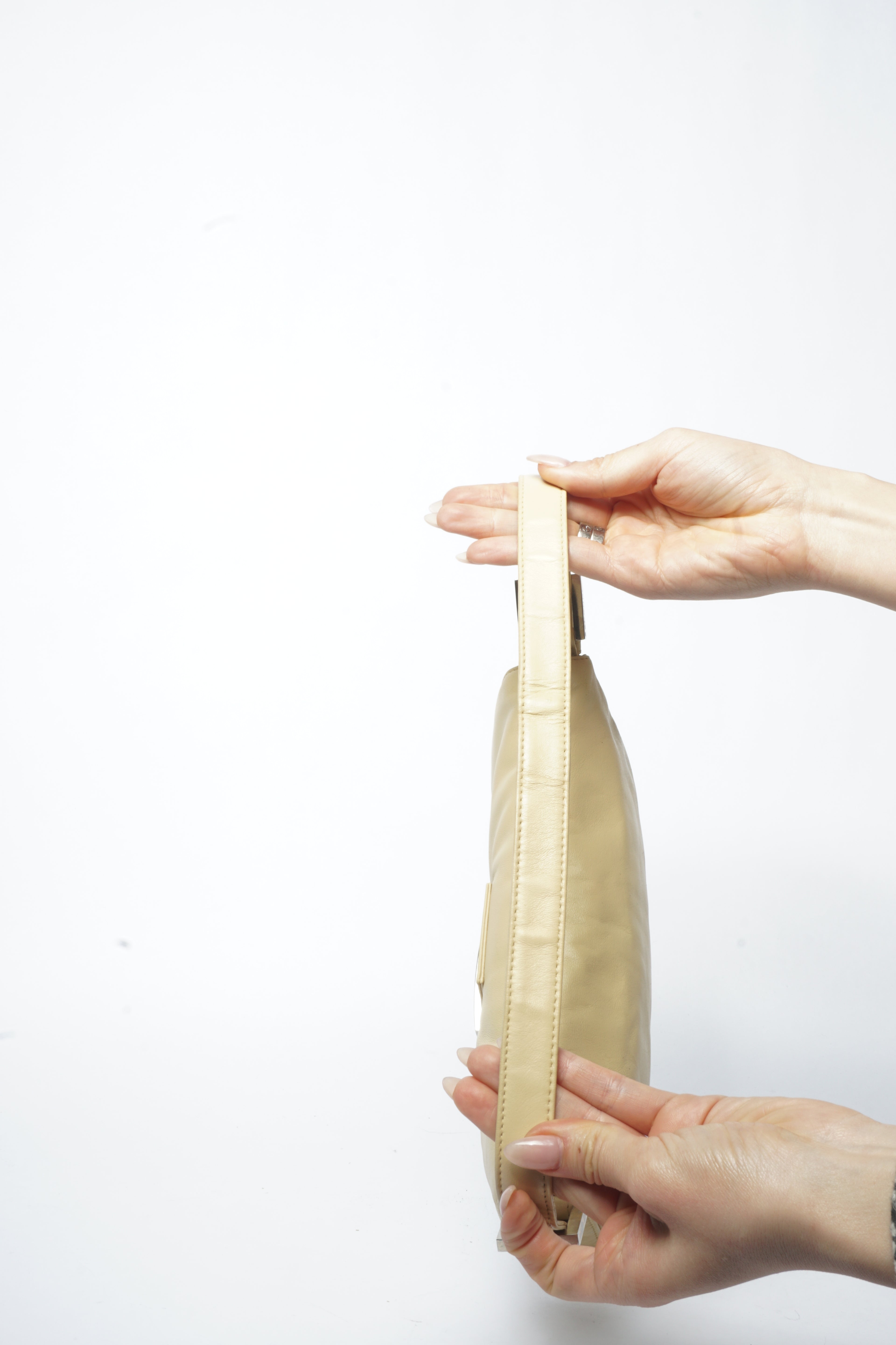 Fendi Beige Leather Baguette