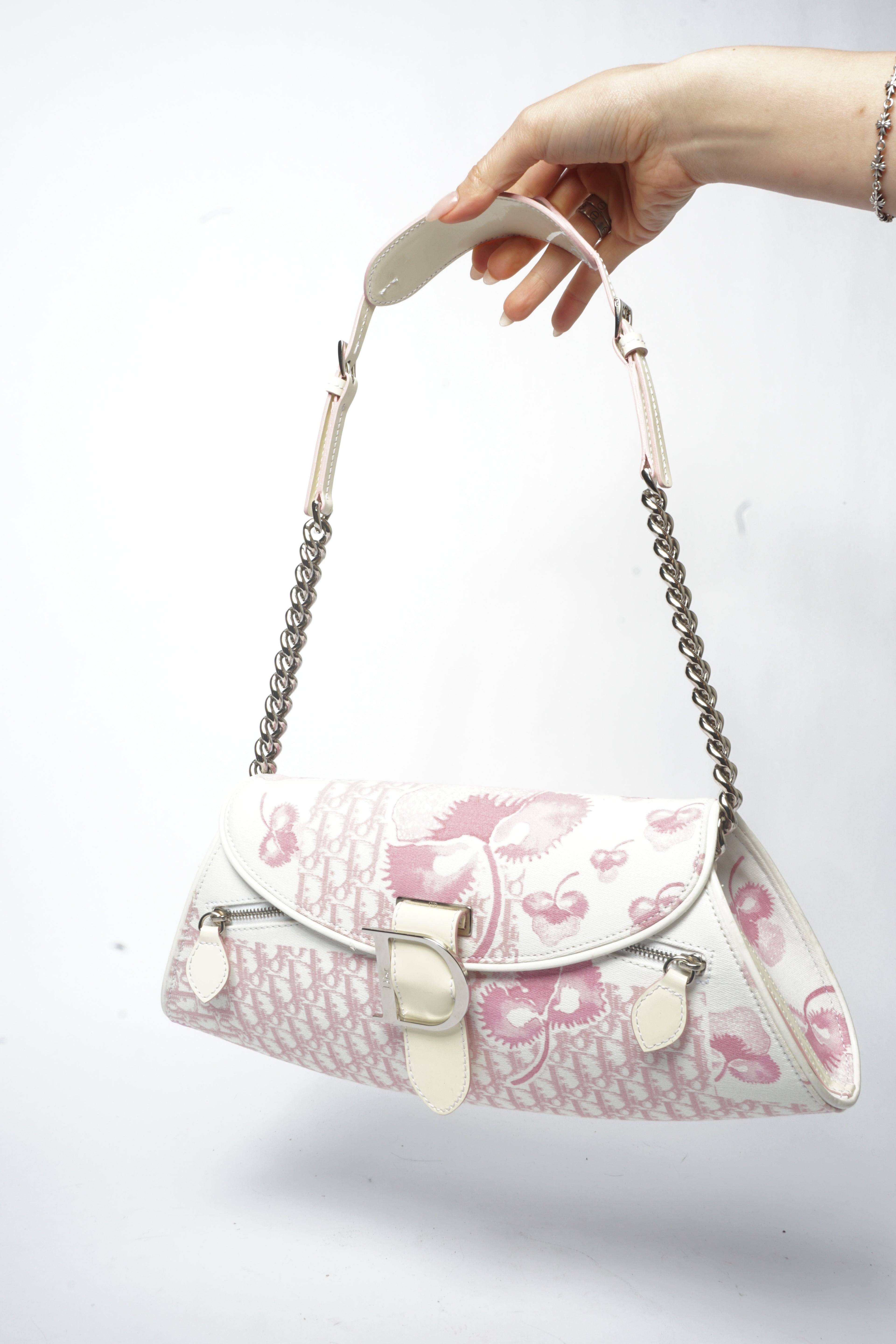 2000's Dior Cherry Blossom Girly Chain Shoulder Bag by John Galliano
