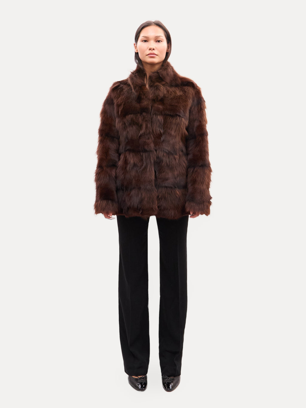 Vintage Brown Fox Fur Jacket