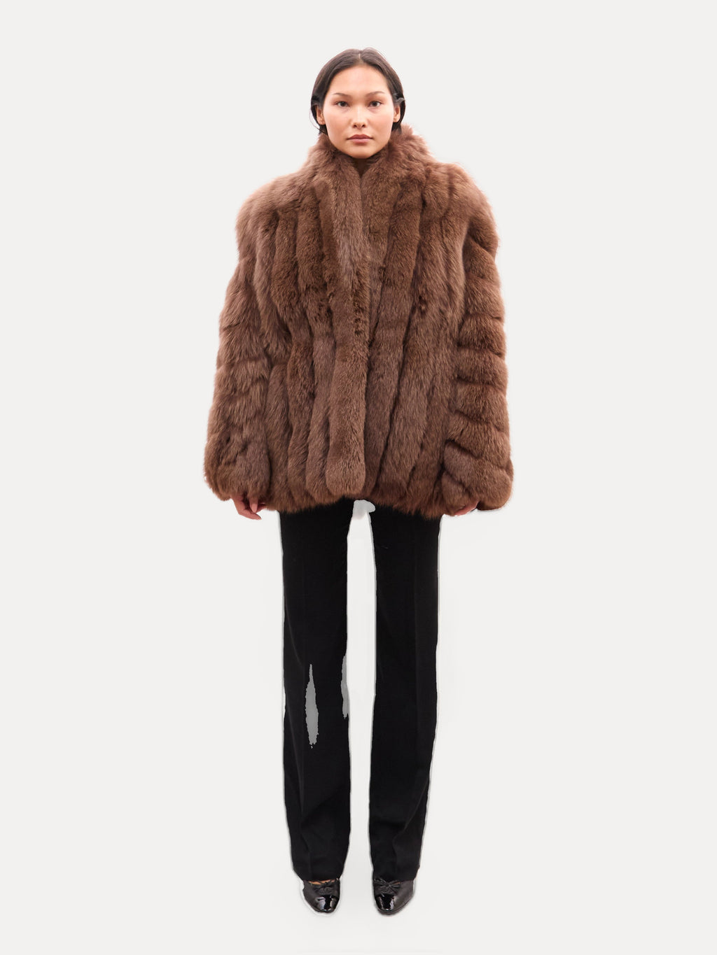 Vintage Brown Fox Fur Coat