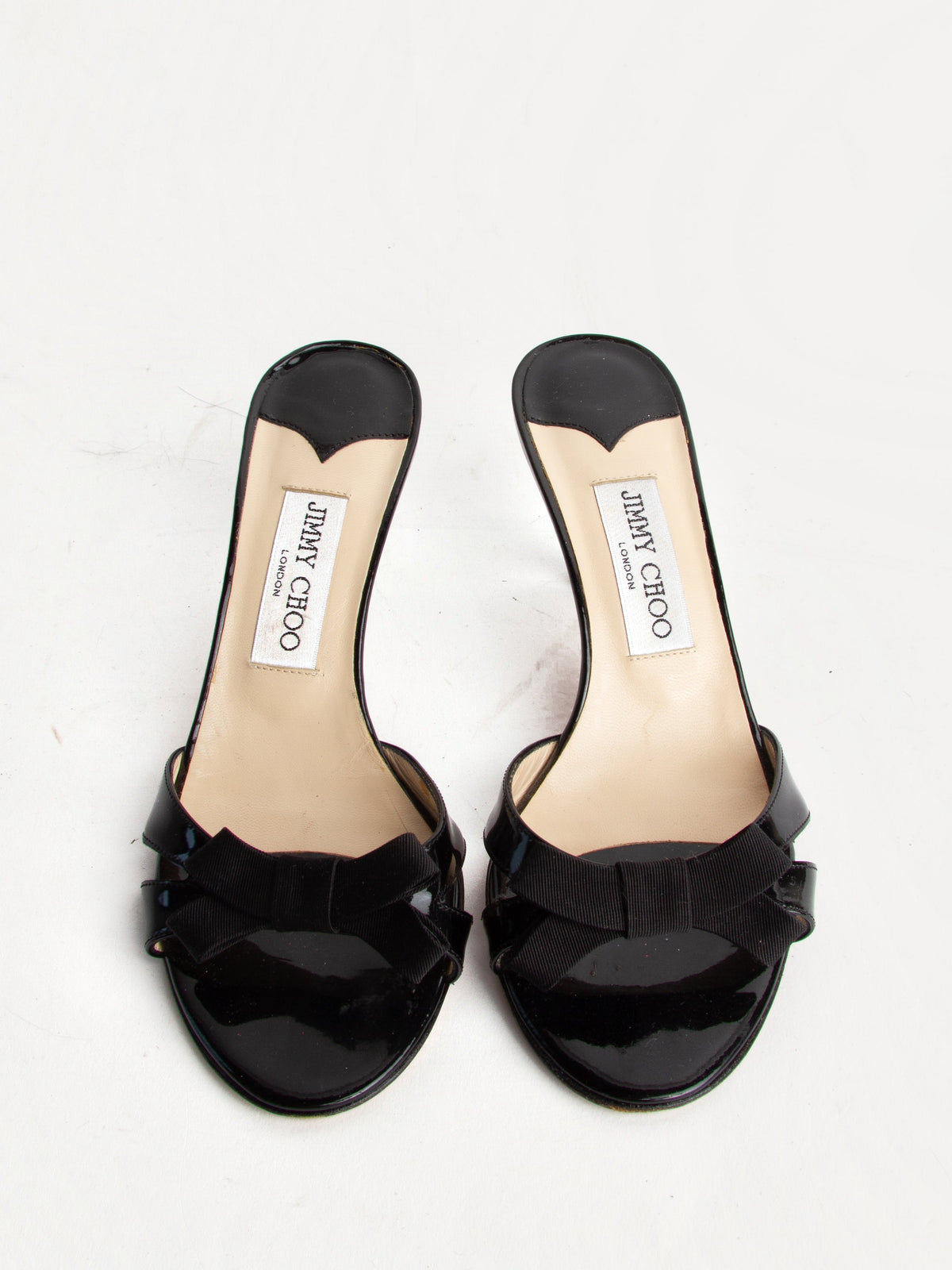 Jimmy Choo 2000s Size 37.5 Bow Detail Kitten Heels | Y2K Designer Heels Shoes