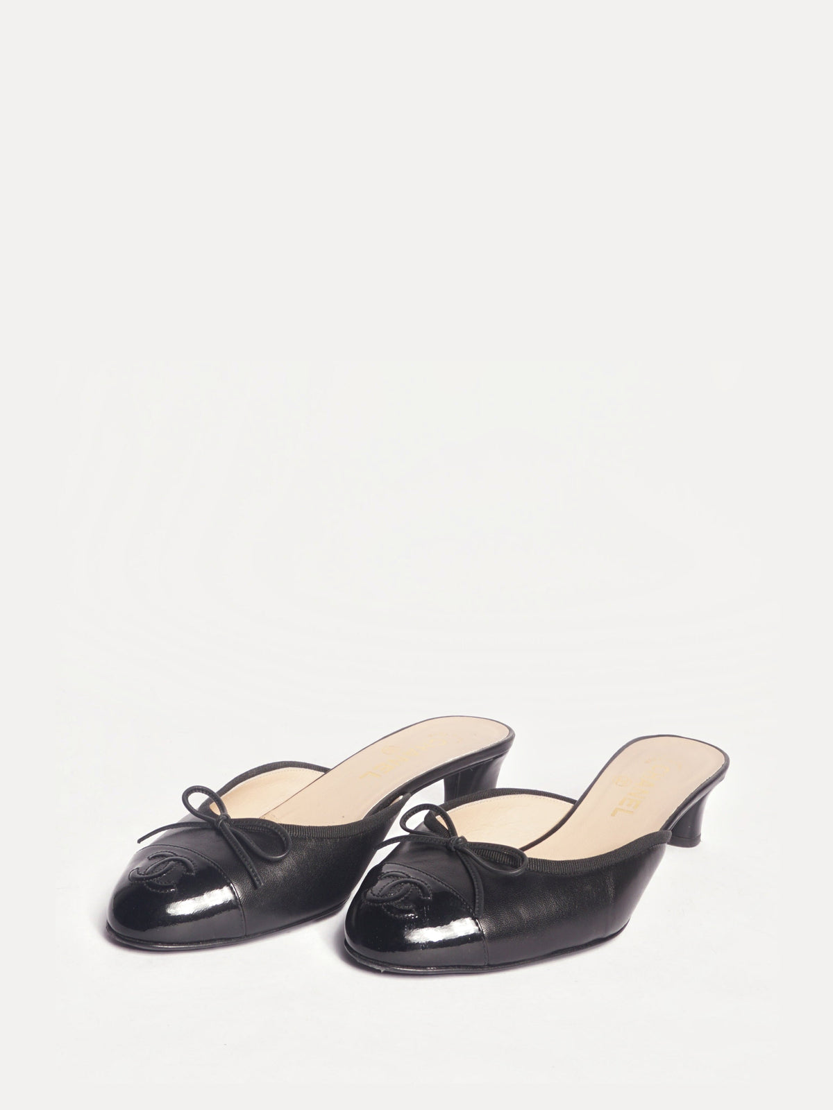 Chanel Black Mules