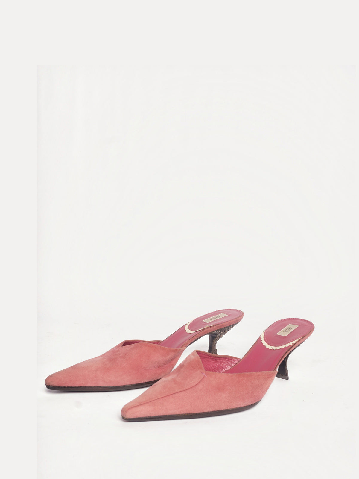 Prada Suede Pink Mules