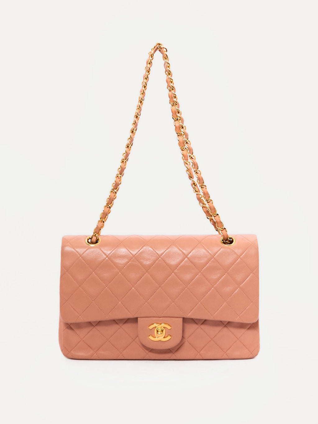 Chanel Pink Lambskin Double Flap