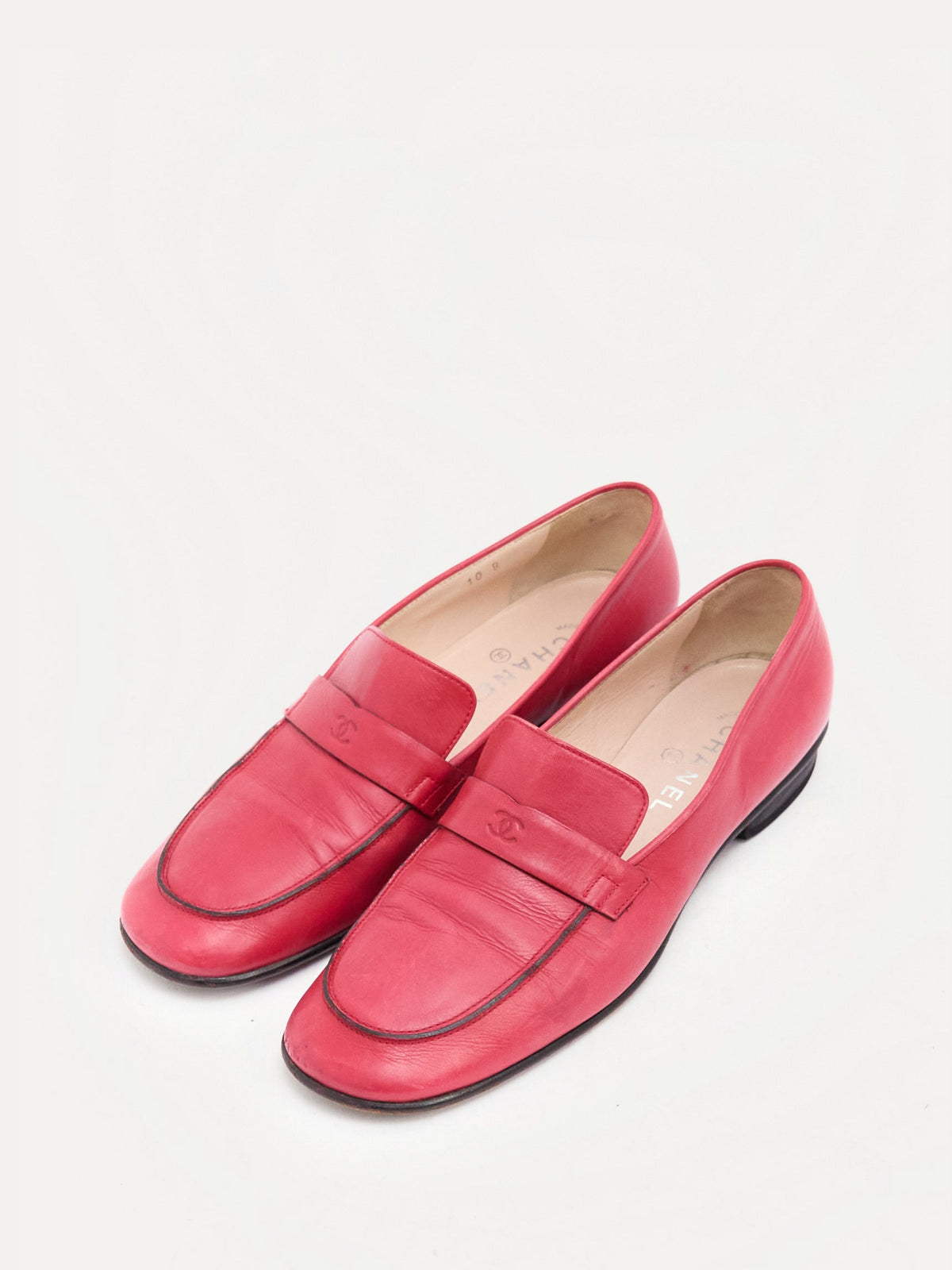 Chanel Red CC Loafer 40