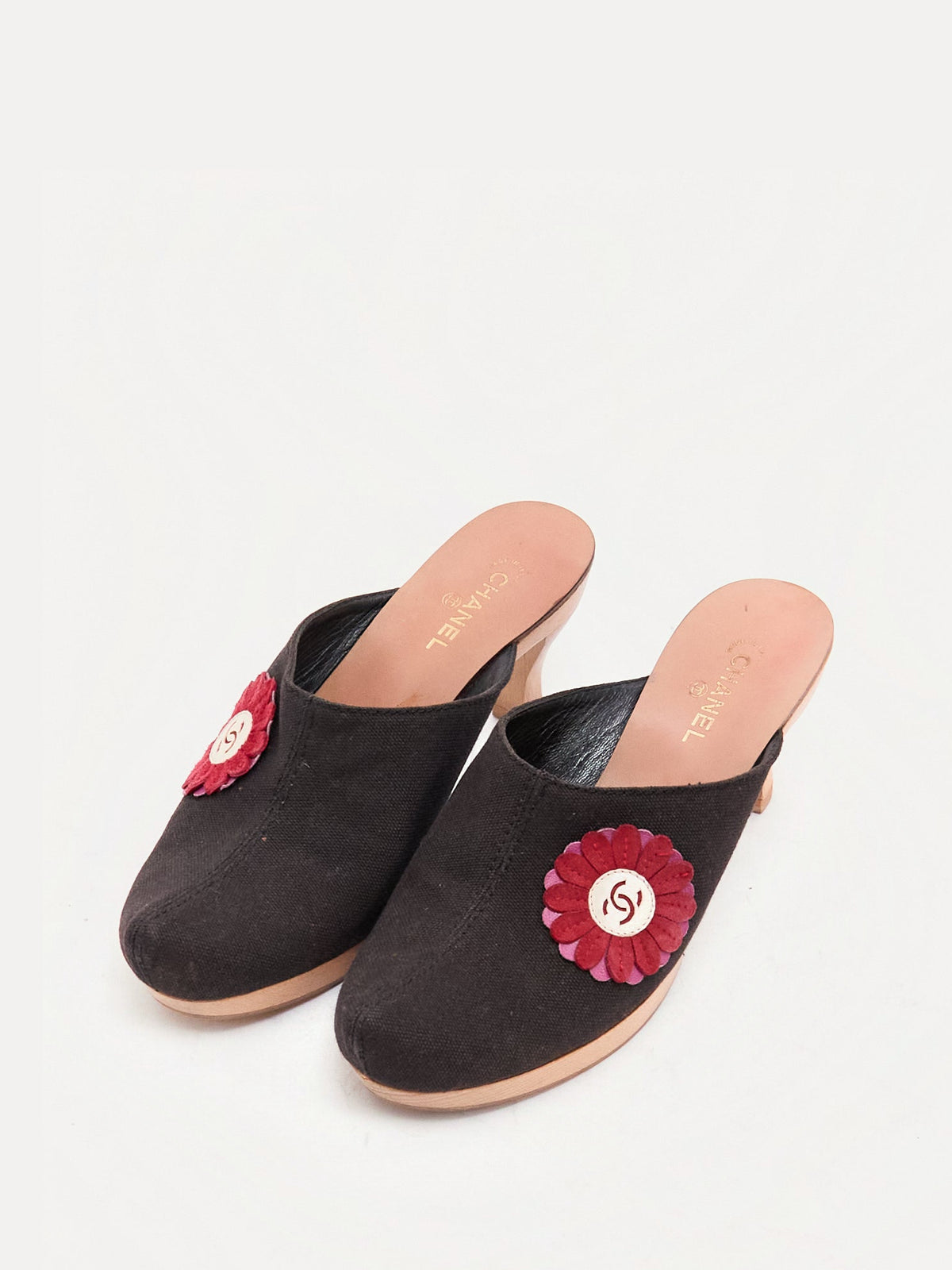 Chanel Canvas Flower Clog 36.5